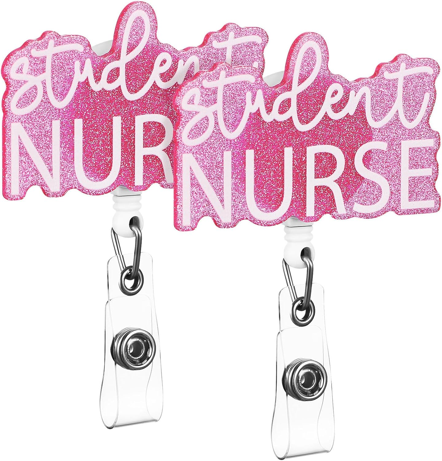 2Pcs Retractable Nurse Badge Holders Student Nurse Badge Reel Accessories for Healthcare Professionals Easy to Attach and Match image number 3