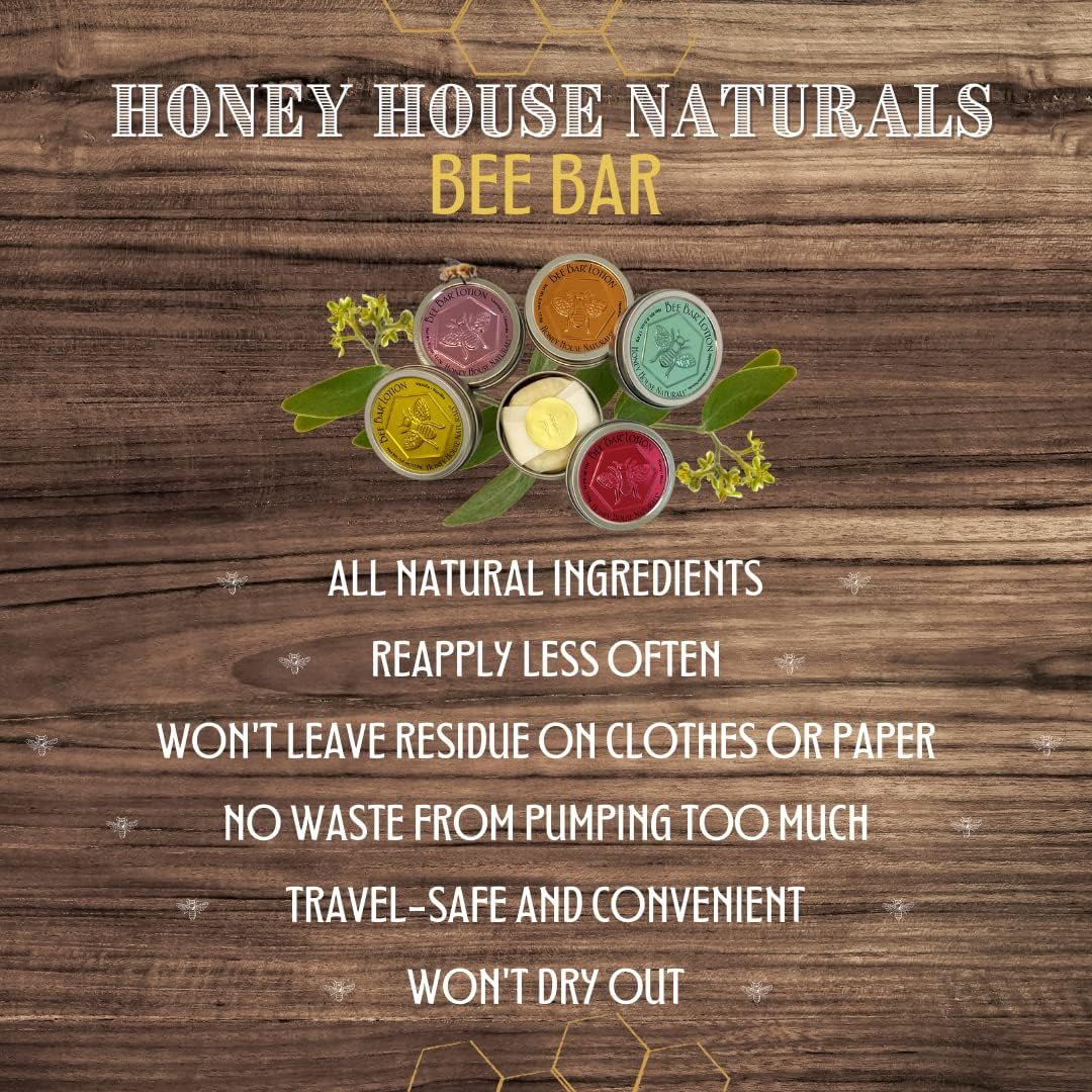 Honey House Naturals Bee Bar Duo- Vanilla - Small .6 Ounce & Large 2 Ounce
