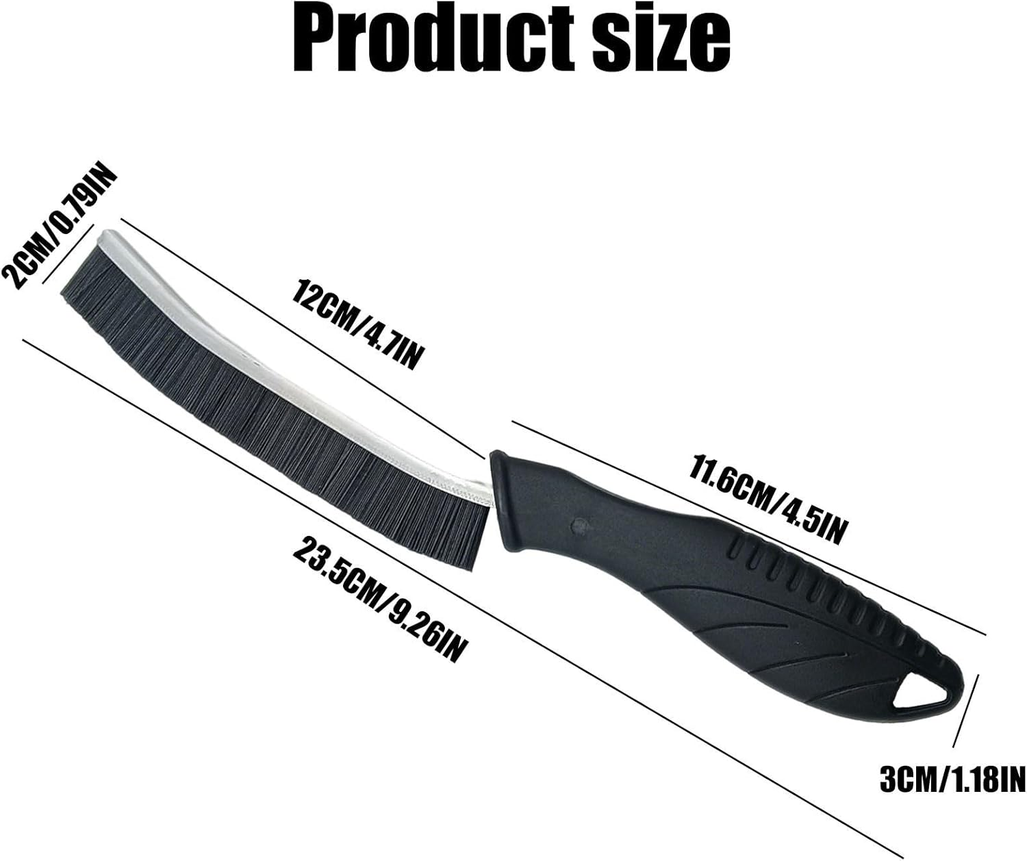 Cleaning Brush - Hard Bristle Crevice Cleaning Brush, Multipurpose Gap Scrub Brush for Home Kitchen Bathroom Window and Car, Household Cleaning Tool, 4 Pack Black image number 5