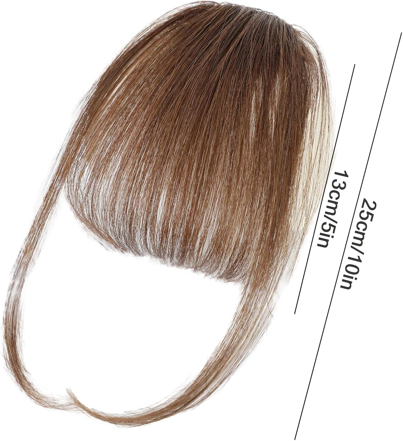 Bang Extensions Clip Human Hair,Clip on Air Bangs French Bangs | French Bangs Clip on Fake Fringe, Stylish Natural Color Fringe Hairpieces for Girls Women image number 1