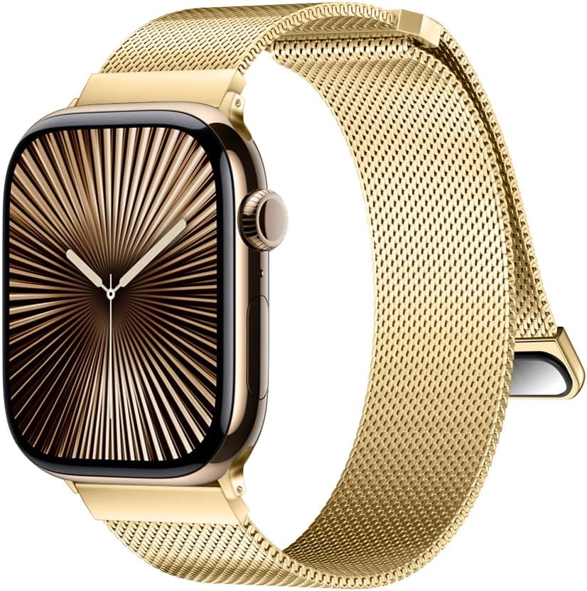 MRVOEBC Stainless Steel Band Compatible for Apple Watch Ultra 49Mm 46Mm 45Mm 44Mm 42Mm 41Mm 40Mm 38Mm, Titanium Loop Replacement Strap Compatible with Iwatch Series 10/9/8/7/6/5/4/3/2/1/SE