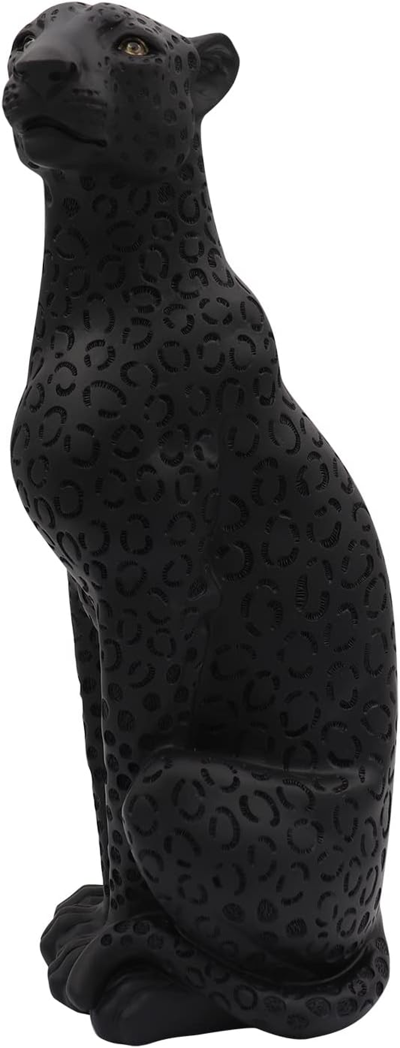 Polyroyal Cheetah Statue Home Decor Leopard Sculpture Resin Sitting Cheetah Figurine Desktop Table Top Ornament Decoration for Home Office-Gold or Silver (Walking-Champagne Gold)