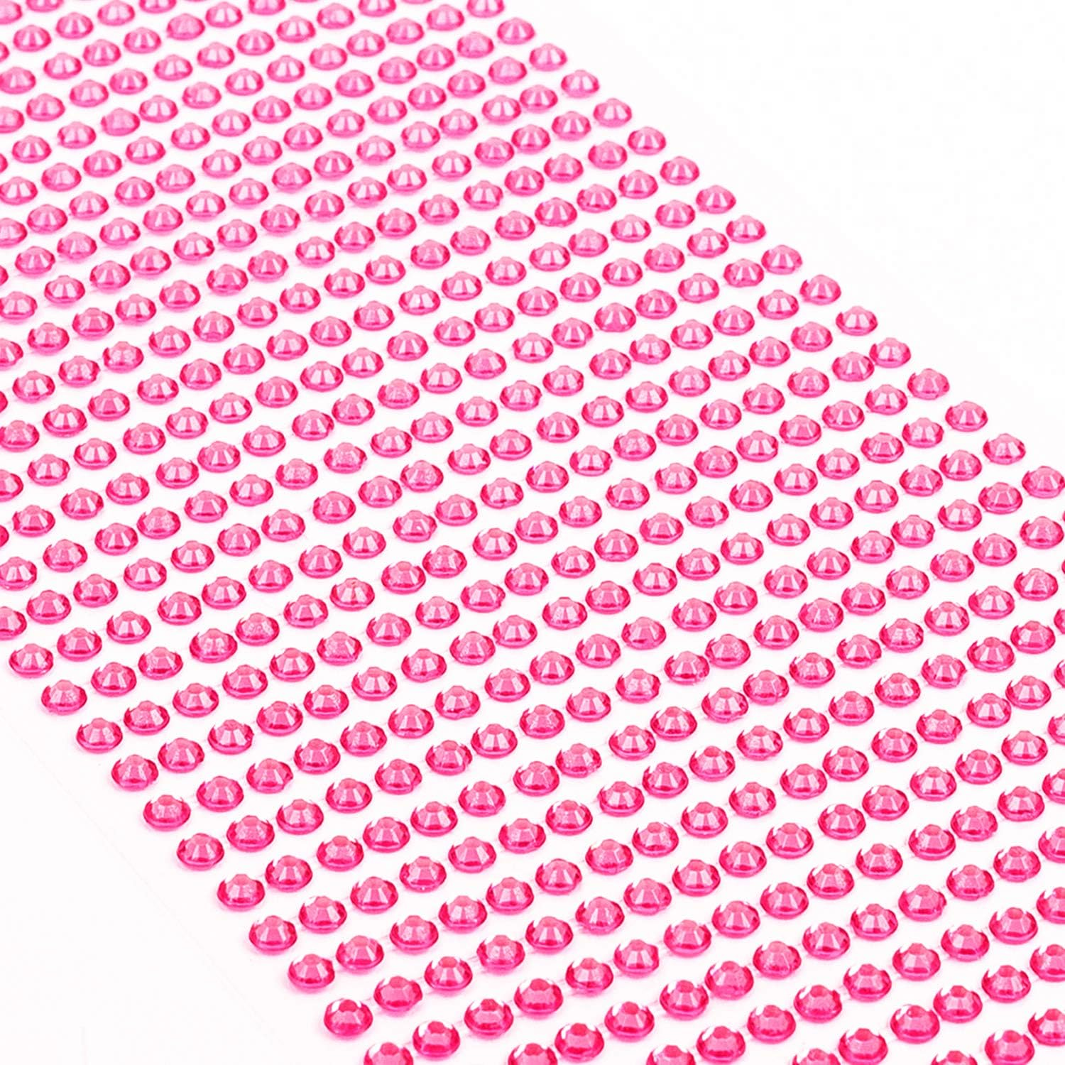 Movoja - 640 X 5Mm Fuchsia round Rhinestones - Self Adhesive Rhinestones for Decorating and Crafting