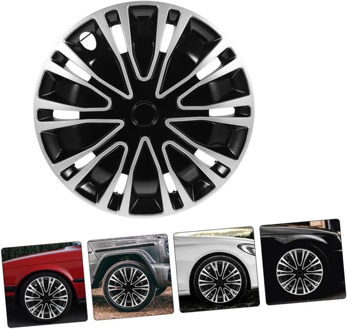 SOLUSTRE 2Pcs Hubcap Decoration Car Wheel Hub Cover Automotive Decorative Hub Caps for Cars image number 2