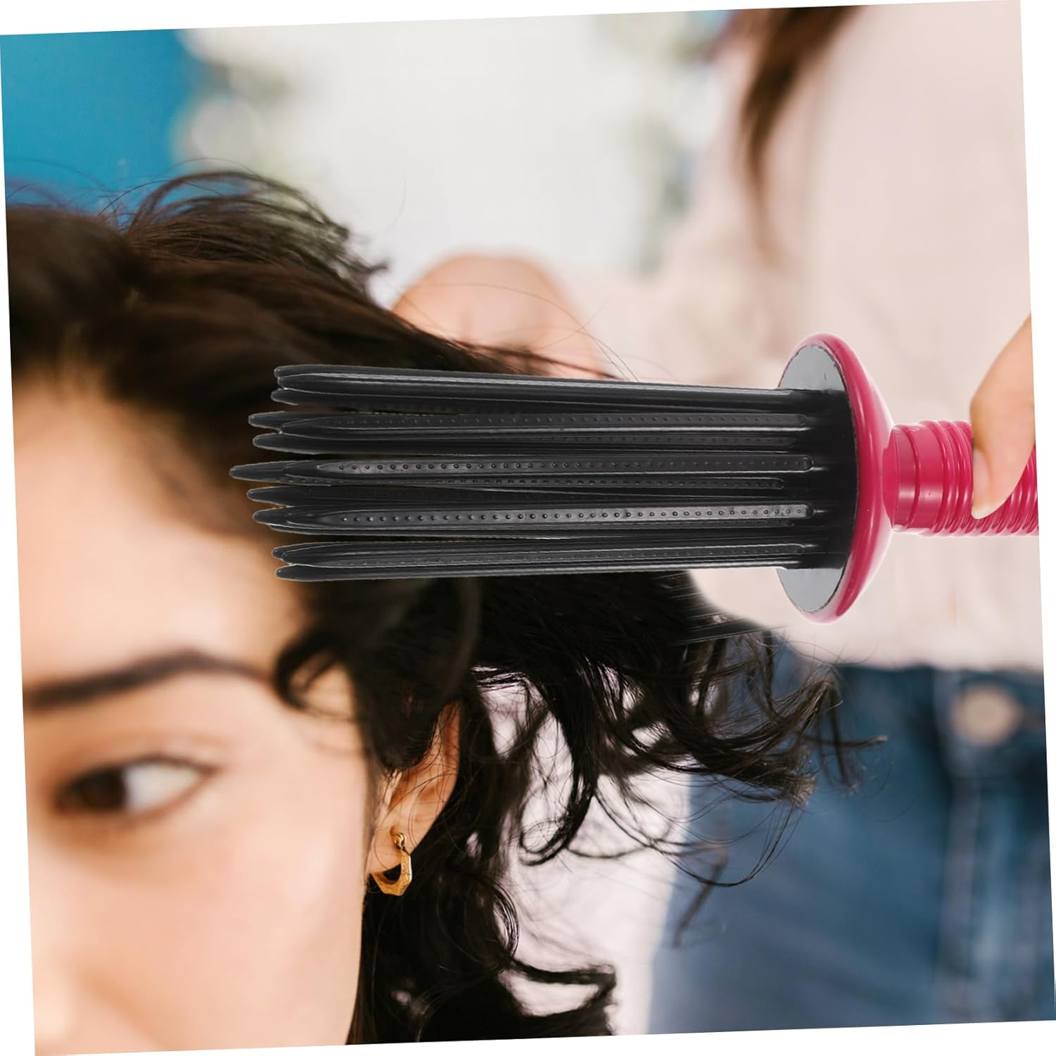 KAILIKETIY Curly Hair Maker Comb Hair Styling Brush for Fluffy Curls Wind Shaping Styling Tool For image number 6