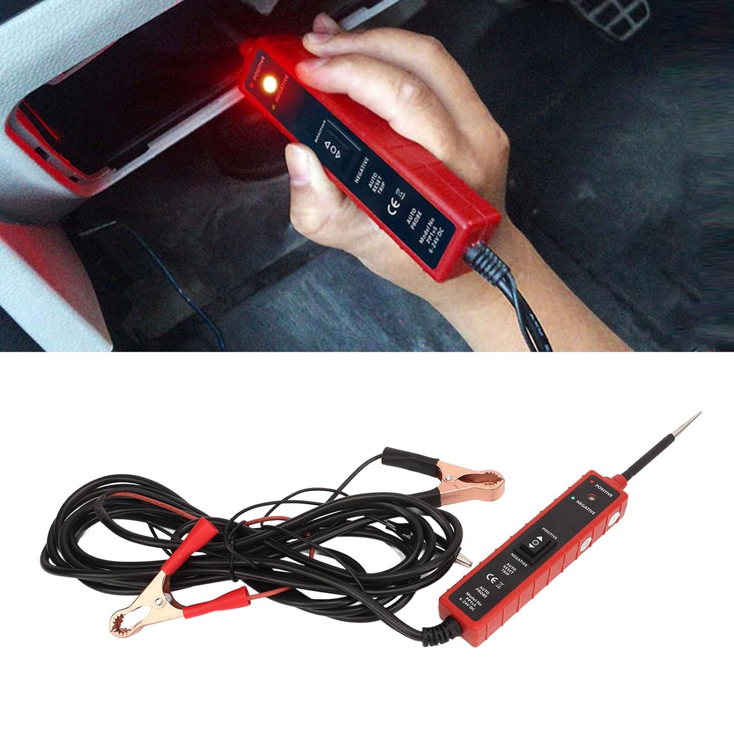 6‑24V DC Automotive Electric Circuit Tester Detector 7A Break Current Locate Short Circuits Voltage Test Pen image number 4