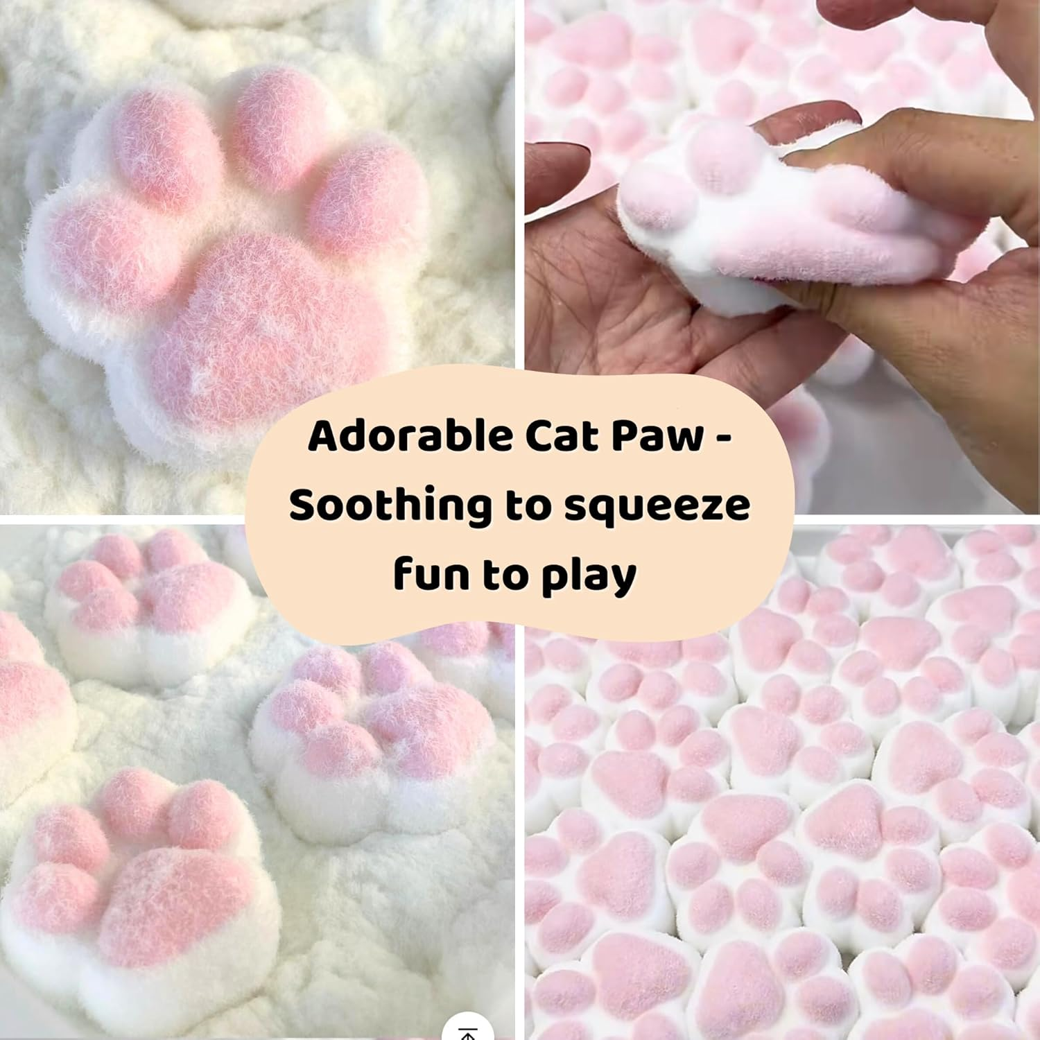 4 Pcs Taba & Fufu Squishy Fidget Toys, Fidget Party Favours, Super Soft Kawaii Stress Relief Toys, Reusable Sensory Fidget Gift for Adults and Kids image number 4