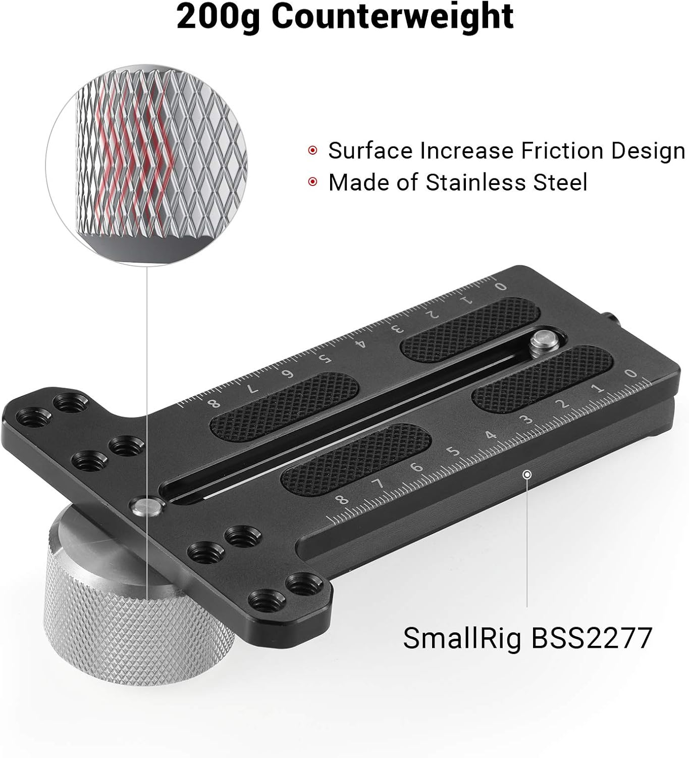Smallrig Balance for Ronin S and for Zhiyun Removable Counterweight Threaded Weight(200G,0.44Lb) Balancing for DJI Ronin S and for Zhiyun Gimbal Stabilizer - 2285 image number 6