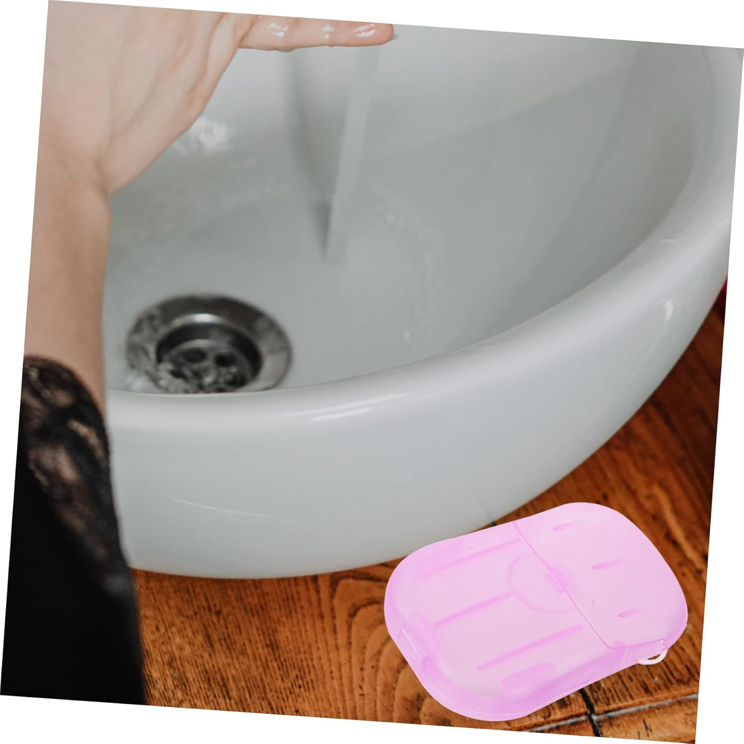 Alipis Pack Portable Travel Soap Sheets Hand Cleaning Soap Slices for Camping Hiking Business Trips