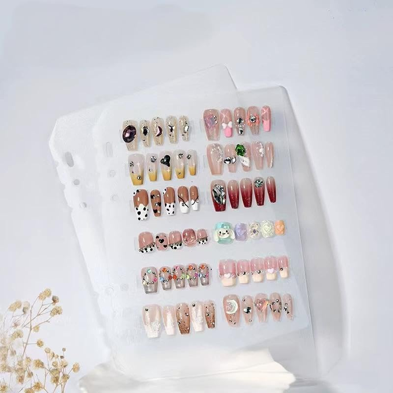 Generisch A5 False Nail Storage Box Nail Organizer with 6 Nail Strips Display Box image number 6