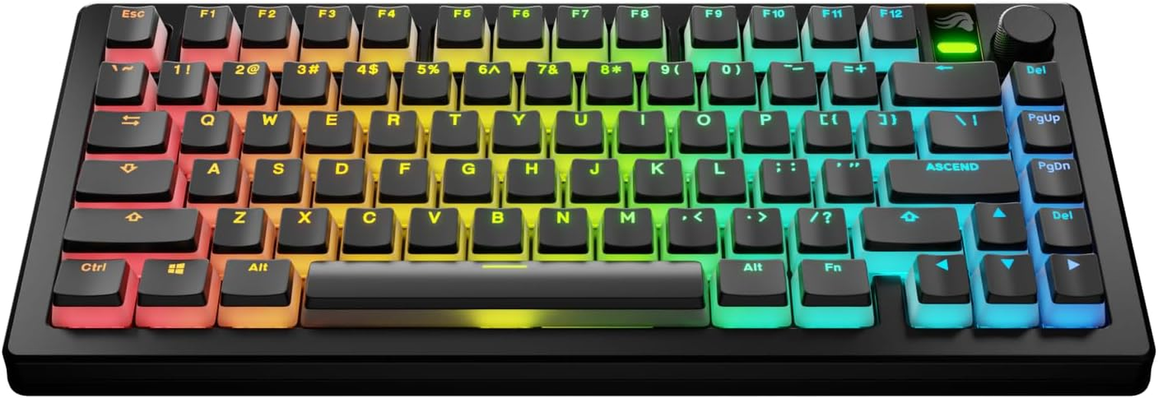Glorious Gaming - GPBT Aura RGB Keycaps: Pudding Style Keycaps, Double Shot PBT, Translucent Design, Fits 100%, 75% 65% 60% Custom Mechanical Keyboards, Fits ANSI, ISO, Windows & Macos, English (US)