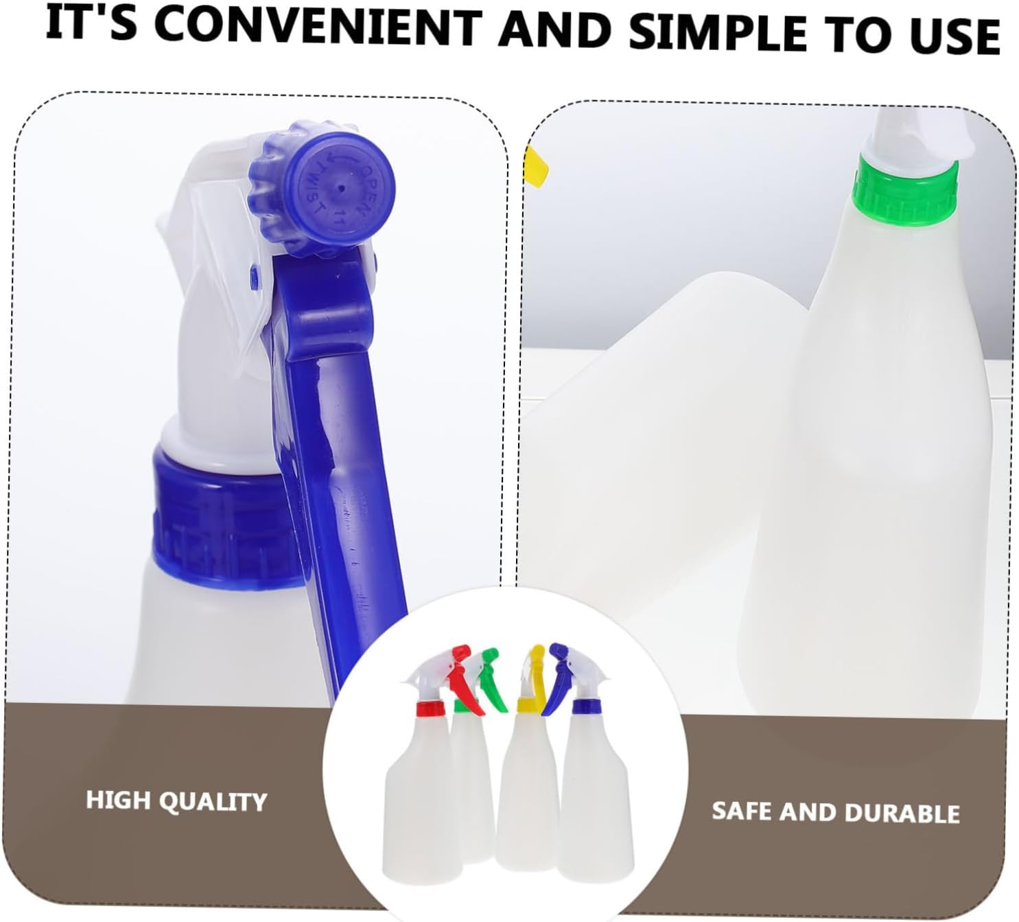 ANDRESLAD 4Pcs Material Sprayer Gardening Spray Bottles Water Spray Cans Plant Watering Devices Weed Sprayer image number 3