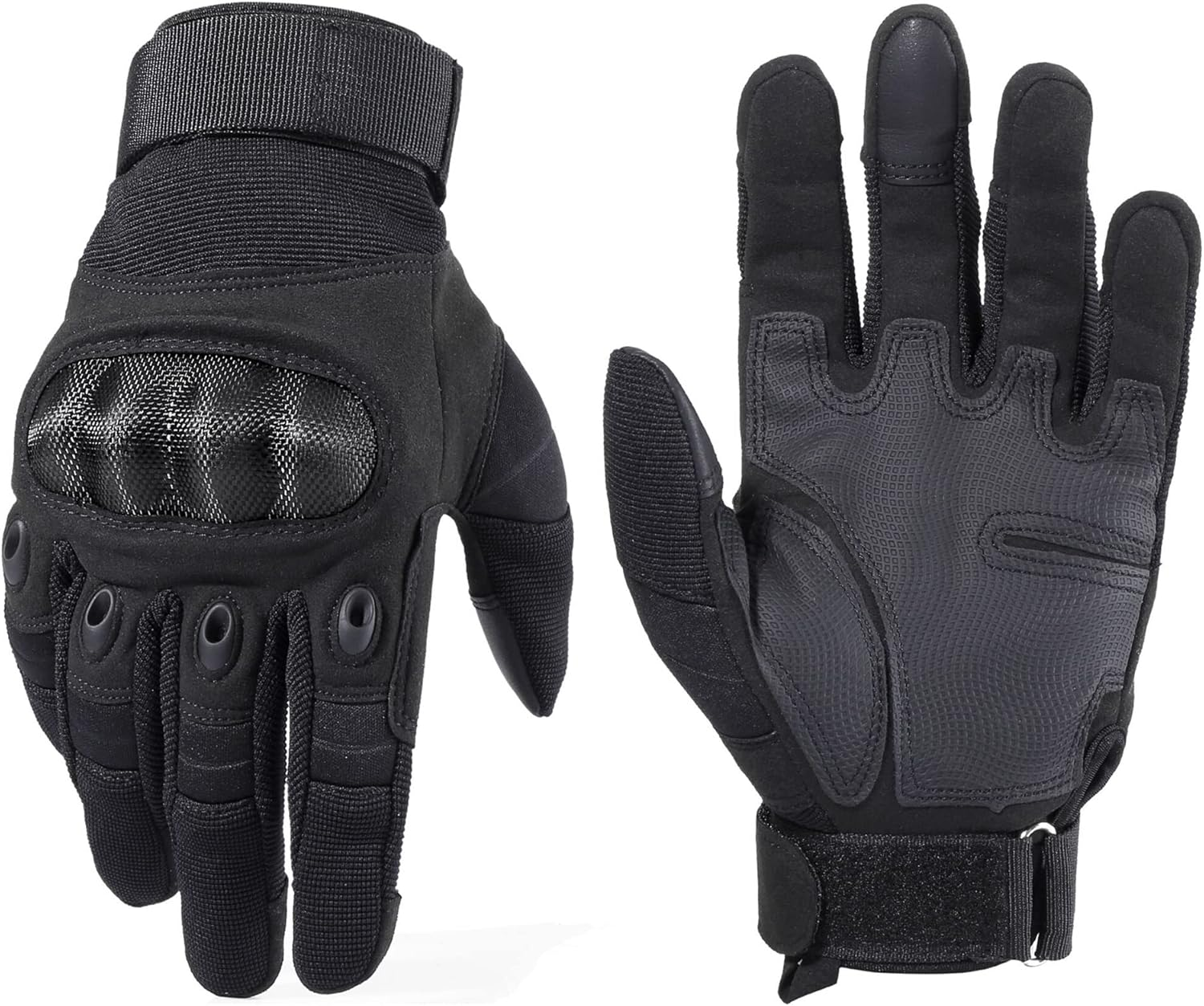 KANGYEBAIHUODIAN Motorcycle Full Finger Gloves Men Touch Screen Breathable Motorbike Riding Motocross Moto Racing Biker Enduro Protective Gear (Color : Black, Size : L) image number 1