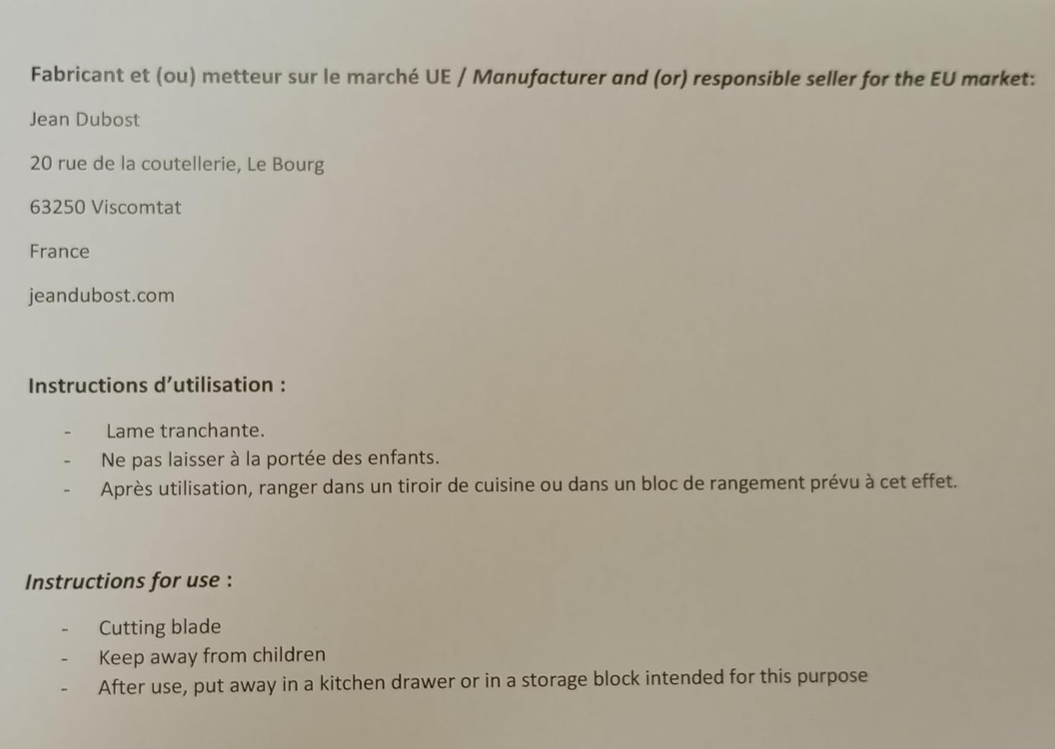 Laguiole Jean Dubost 97616 Cheese Set of 3 Stainless Steel image number 2