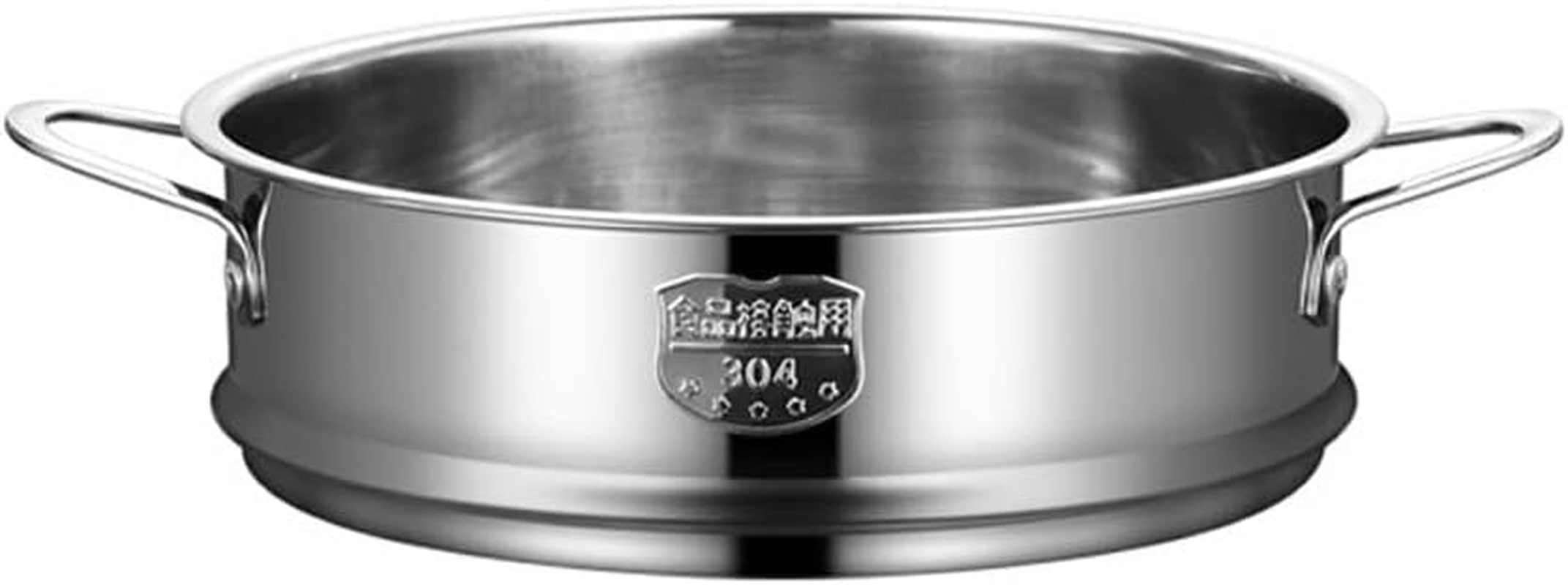 Stainless Steel Steamer round Handgrip Portable Stackable Anti-Scald Reusable Modern Kitchen Steaming Cooker Tool, 20Cm image number 6