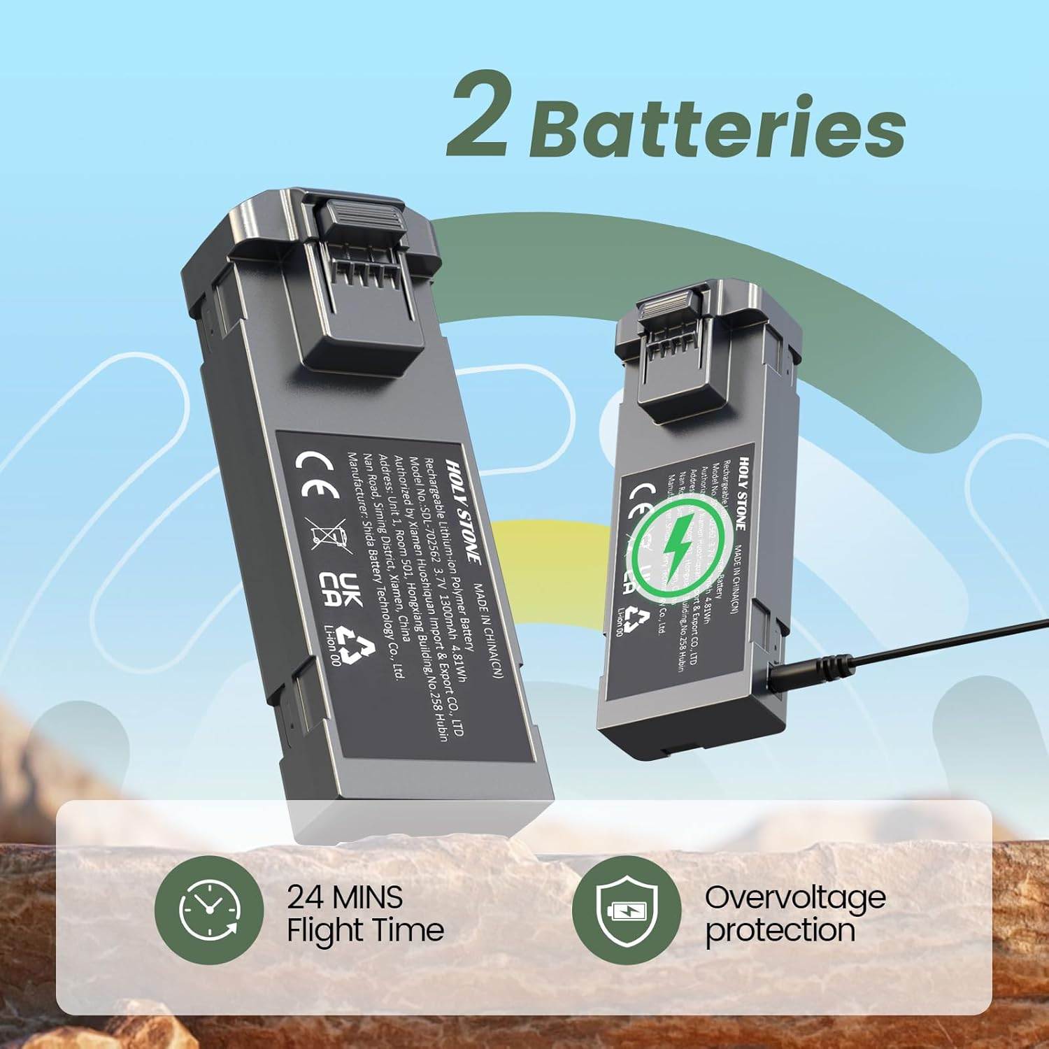 Holy Stone HS290 Foldable Drone with 1080P HD FPV Camera for Adults and Kids, RC Quadcopter with Optical Flow, Voice & Gesture Control, APP Control,Tap Fly, 3 Speed Modes,2 Modular Batteries,Toys Gifts for Boys and Girls image number 2