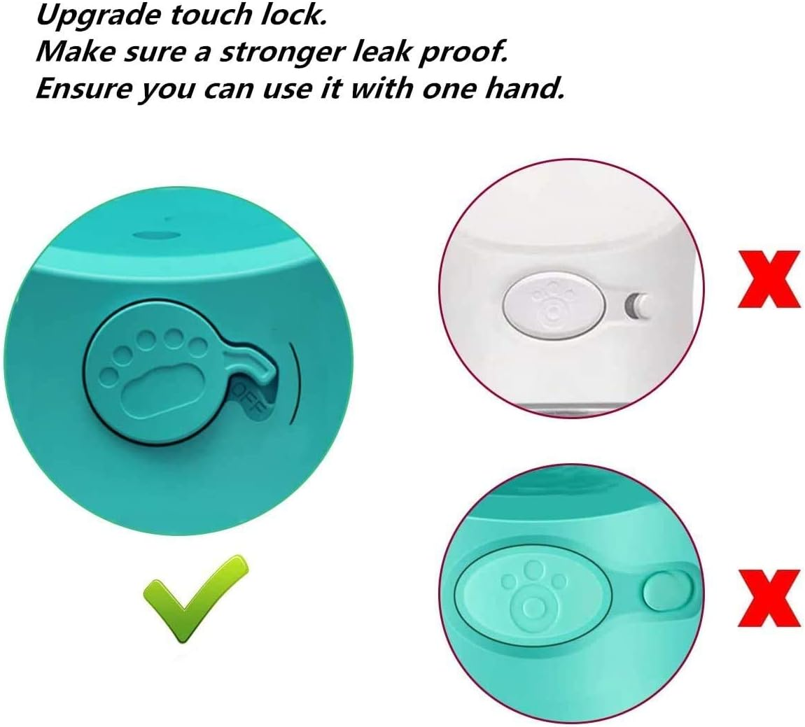 CHANCCI Dog Water Bottle, Leakproof Portable Water Dispenser with Drinking Feeder for Outdoor Walking Hiking Camping, Pet Water Drinking Bowl for Cat Puppy -18Oz/550Ml,Green image number 5