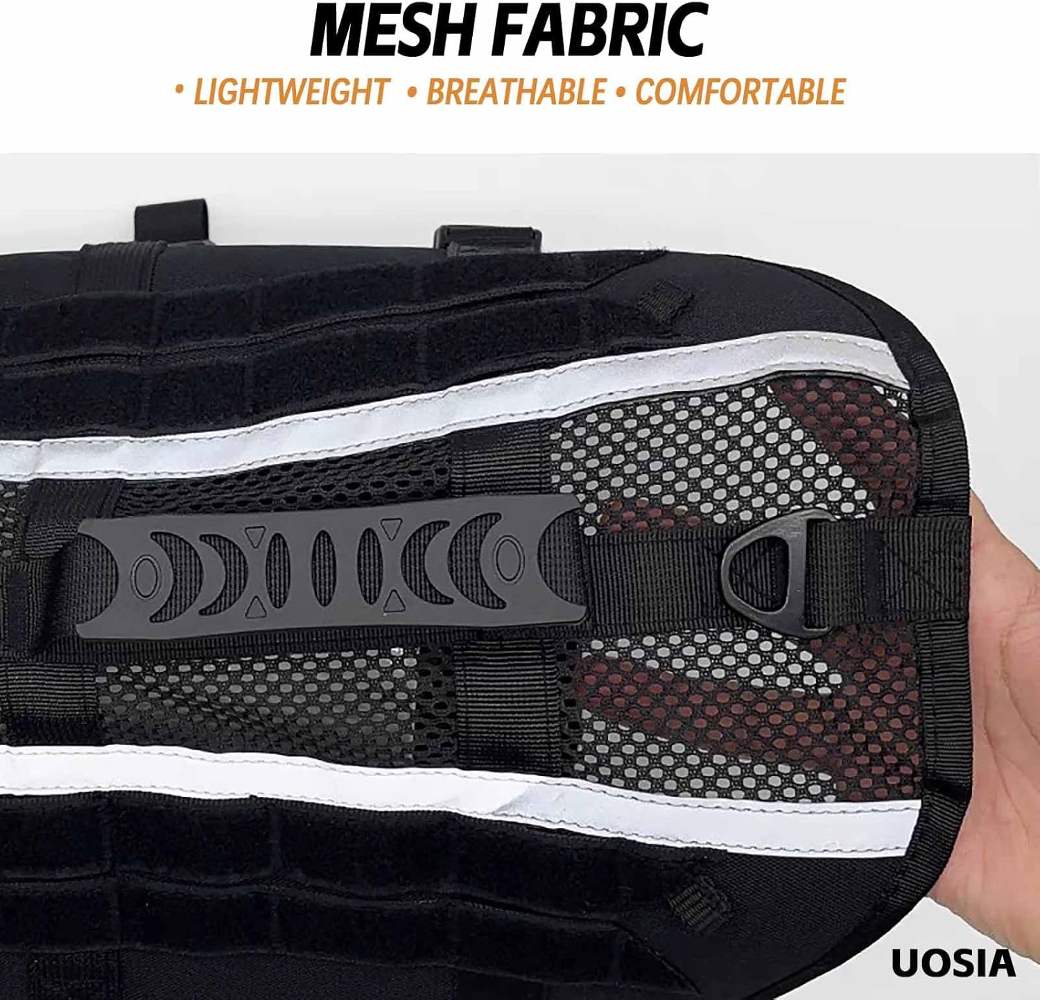 UOSIA Tactical Dog Harness Military Pet Harnesses Vest No-Pull Service Dog Vest Large Breed Reflective Dog Harness for Outdoor Training Walking Hiking image number 5