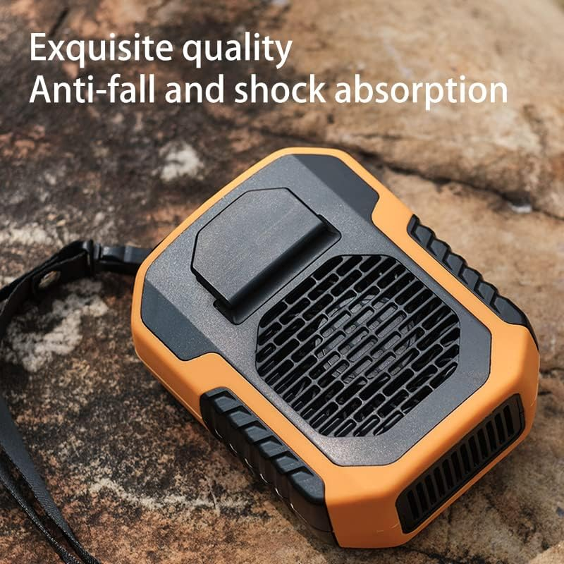 MARZIUS Outdoor 4 in 1 Function USB Waist Fan Belt Fan Clip on Personal Necklace Cooling Work Clothes Fan,3 Speed, Strong Airflow (Green) - Green image number 3