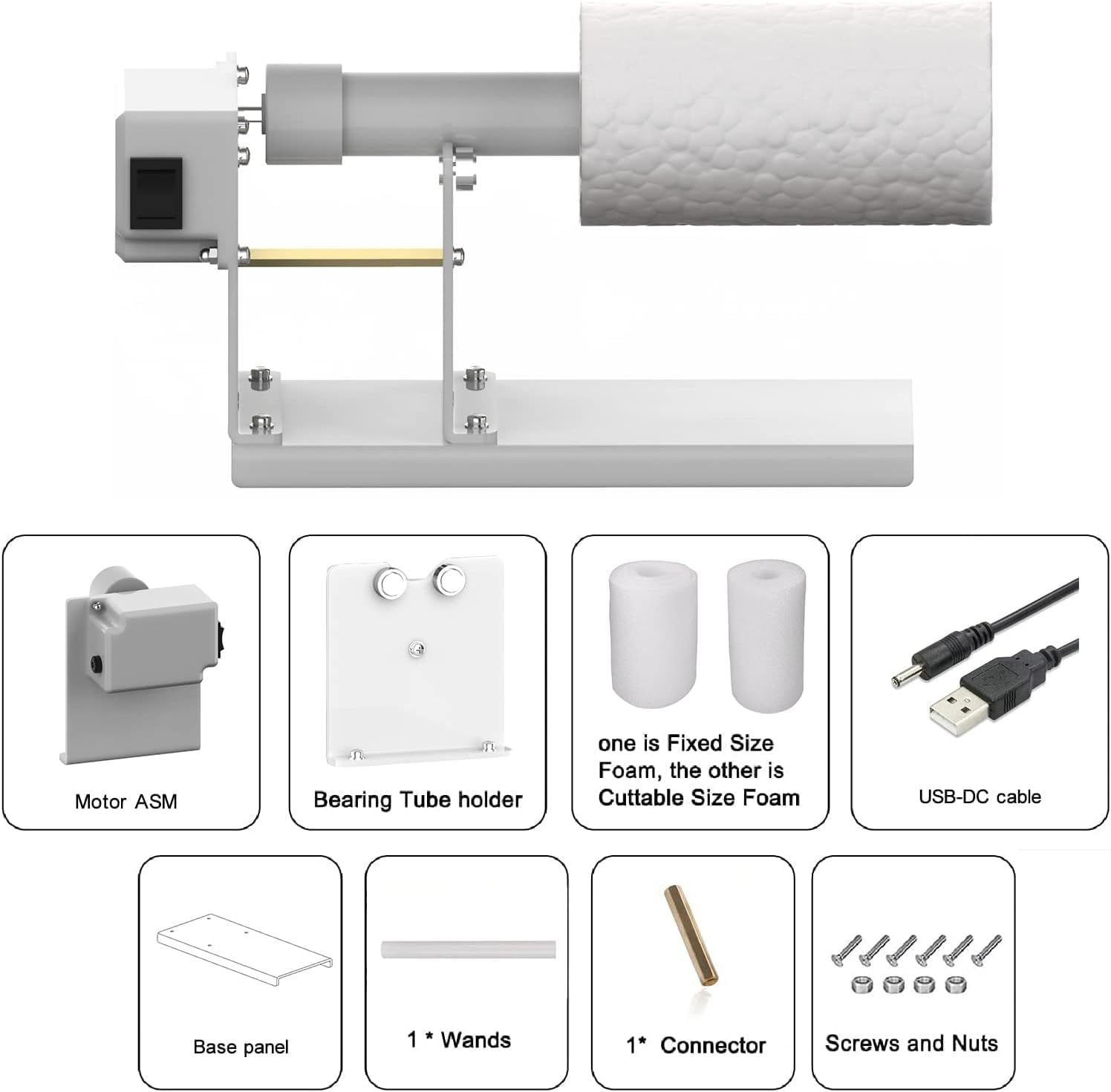 2 Ways Rotation Cup Turner Tumbler for Crafts,Tumbler Turner for DIY Glitter Epoxy, Professional Designed Tumbler Cup Spinner Machine Kit for Starter image number 1