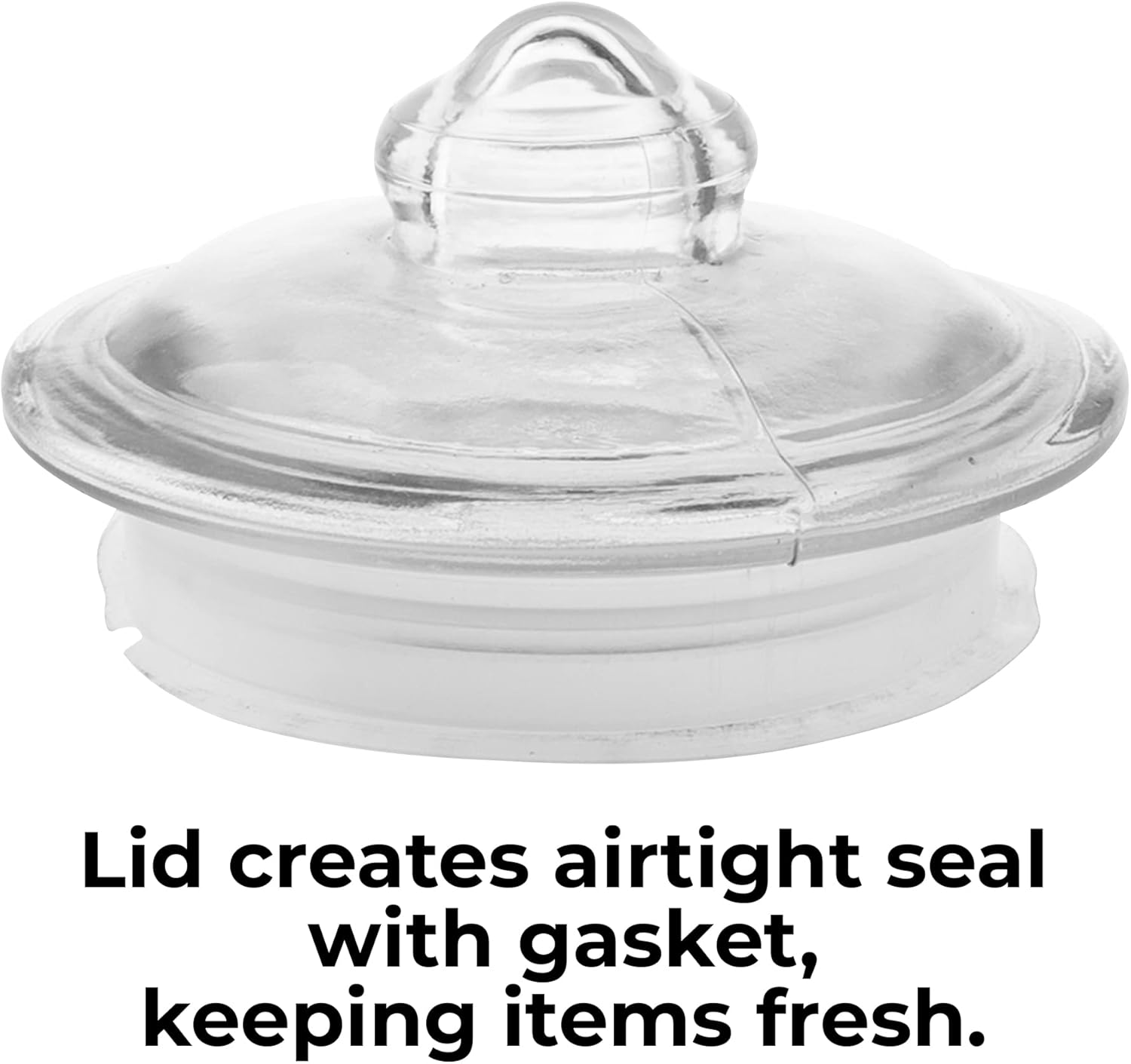 Upper Midland Products Glass Bath Salt Jar with Wooden Scoop for Bath Salt, Bath Salt Container with Airtight Lid Holds 74 Oz of Bath Salt Epsom Salt, Laundry, Flour Multi Use image number 4