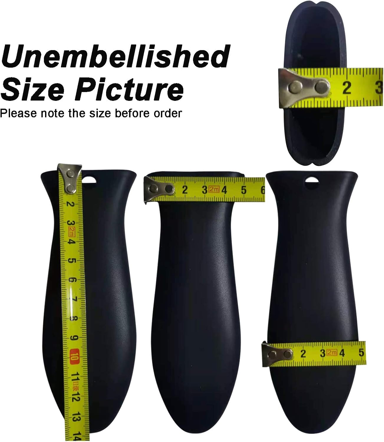 Silicone Hot Handler Holder Reusable Diswasher 6 Pcs Heat Resistant Pot Handle Sleeve Non-Slip Potholder Dishwasher Safe Rubber Grip Handle Cover for Pans, Cast Iron, Griddles, Cookware Handles Black