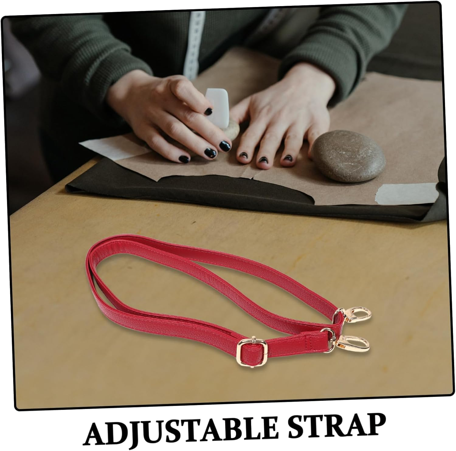 Shoulder Bag Strap Wallet Cross Body Bag Purse Handbag Accessories Bag Straps for Crossbody Bags Bag Belt Crossbody Bag Straps Bag Straps for Luggage Bag Shoulder Belt Pu Leather COSMEVIVI image number 2