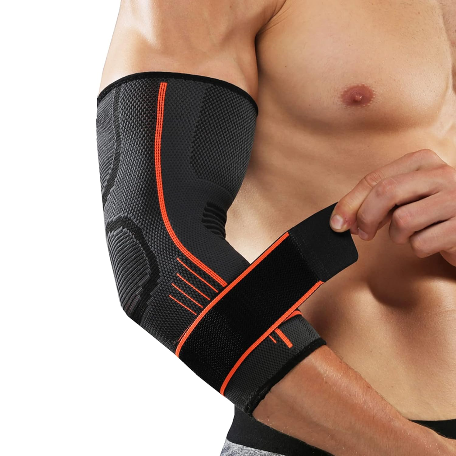 Elbow Compression Sleeve Elbow Brace for Tendonitis and Tennis Elbow image number 5