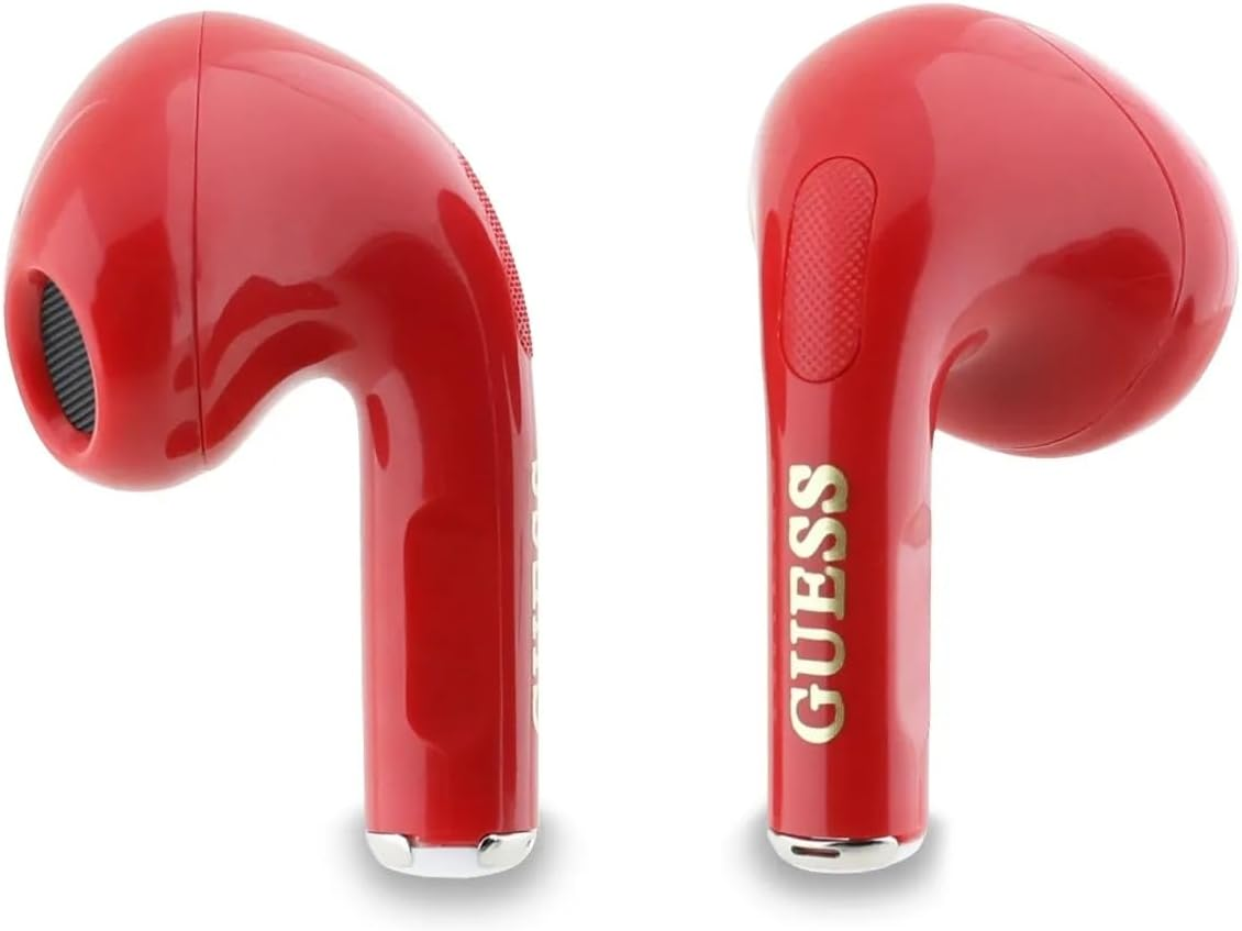CG MOBILE Guess Charm TWS Wireless Headphones with Gloss Effect and Classic Logo Print - Red image number 3