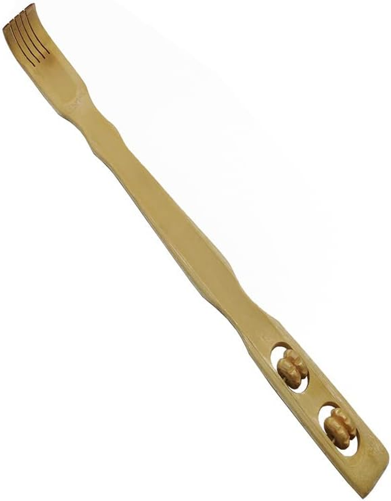 AIMALL 2X Back Scratcher, Long Wooden Bamboo Scratch Back Back Scratcher Rack Body Massage Itchy Relieve,18" Long Self-Massager Provide Instant Relief from Itching image number 5