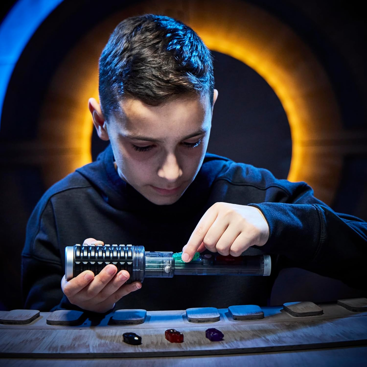 Star Wars Power Crystal Lightsaber, 7 Colors & 10 Crystals, 50+ Color-Changing Combinations, Lights & Sounds, Toys for Boys & Girls Ages 4+ image number 6