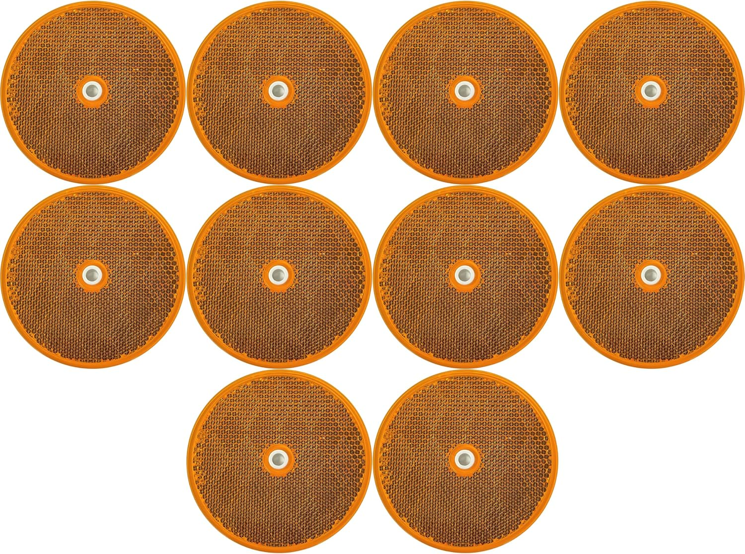 [ALL STAR TRUCK PARTS] Class a 3-3/16" round Reflector with Center Mounting Hole Trailers, Trucks, Automobiles, Mail Boxes, Boats, Suv'S, Rv'S, Industrial Applications (Blue, 2)