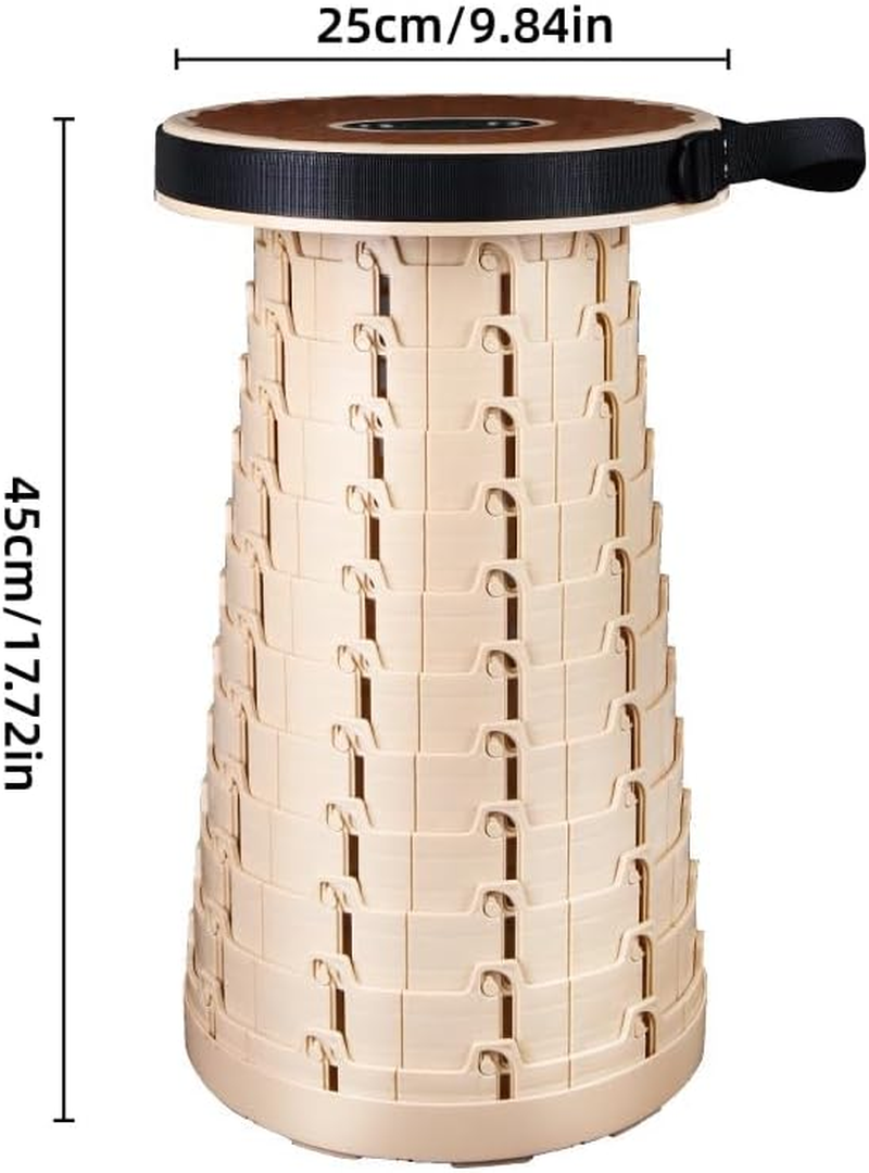 AIMALL Folding Telescopic Stool &ndash; 17.72In Adjustable Lightweight Portable Stool for Outdoor, Camping, Travel, and Night Market Use image number 1