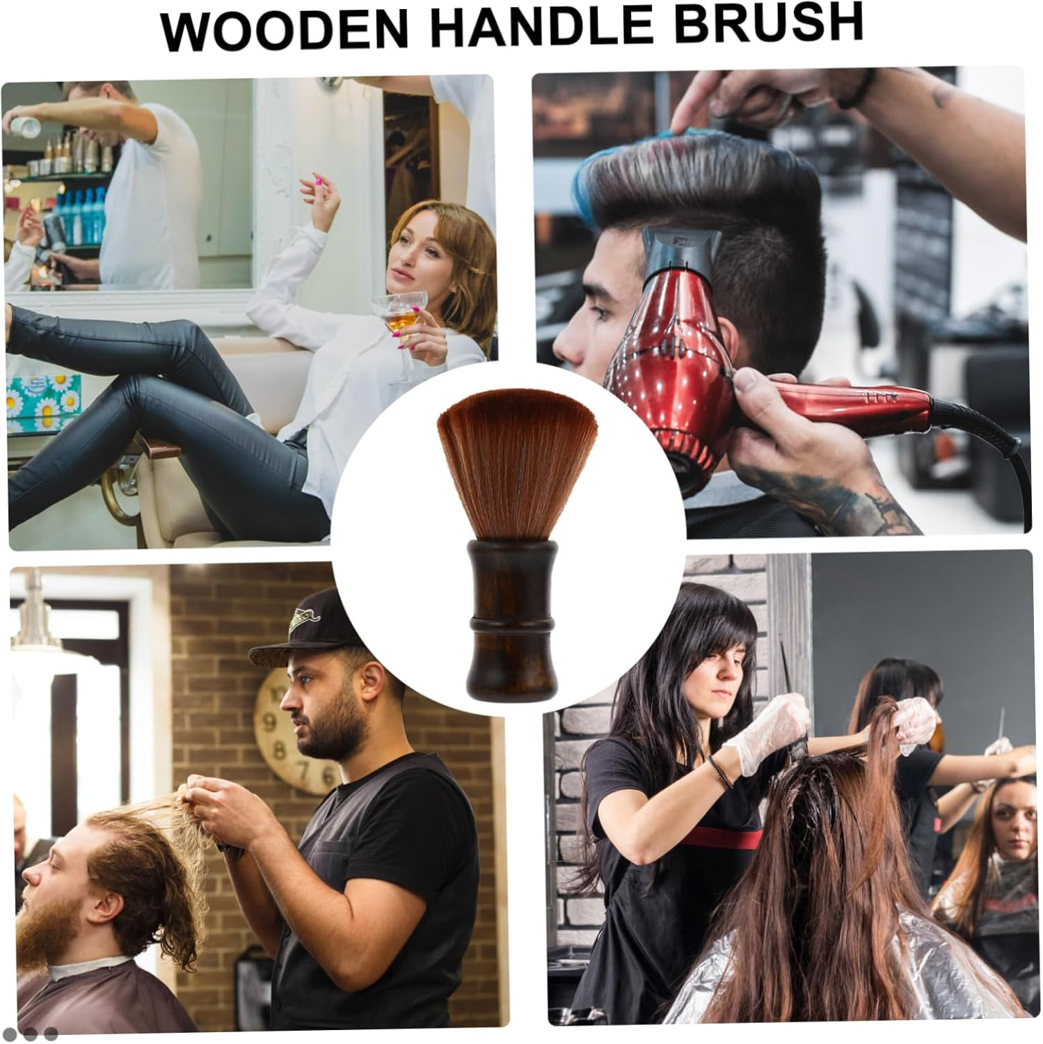 Ipetboom 3Pcs Travel Hair Brush Cleaning Barber Easy to Clean Comfortable for Stylists image number 2