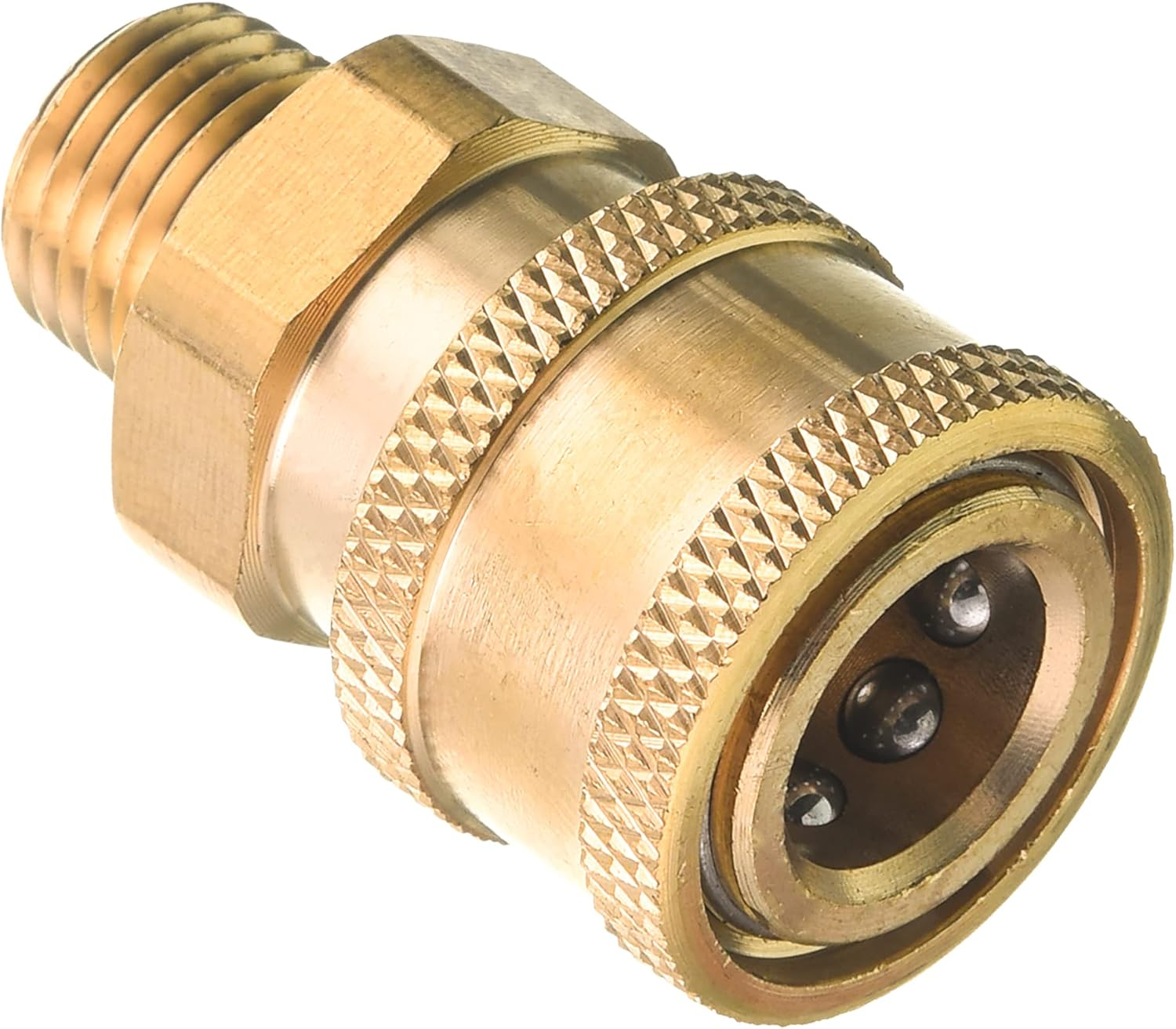Ridge Washer Pressure Washer Couplers, Brass Fittings, 1/4 Inch Quick Connect to Male NPT Thread, 5000 PSI, 2 Pack