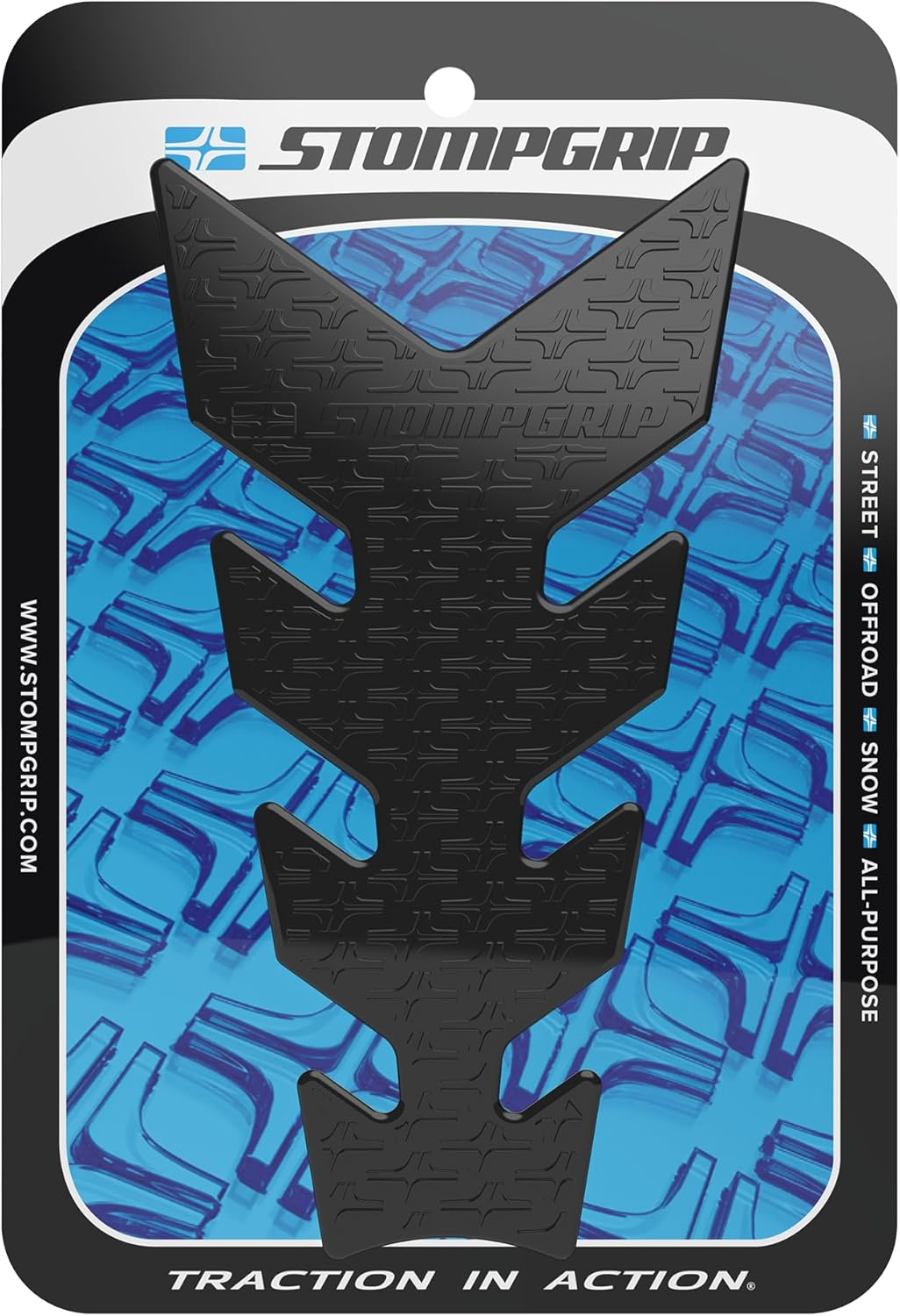 STOMPGRIP | Motorcycle Center Tank Pad Protector | Universal Fit | Vertebrae | Icon Black image number 4