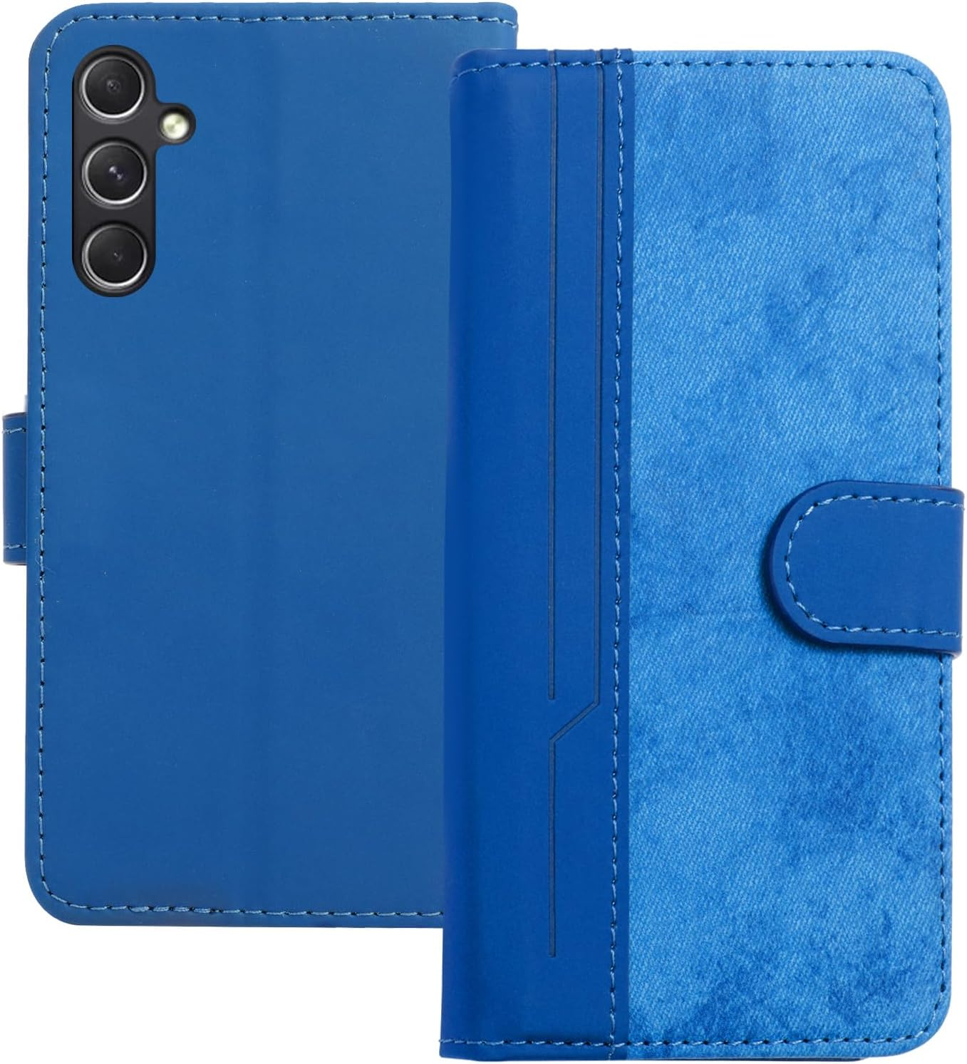 TEDTIKJT Mobile Phone Case for Xiaomi 15 Ultra 6.73 Inch Case with Stand Function Card Slot Protective PU Leather Flip Cover for Xiaomi 15 Ultra Case Foldable, Business Splicing Black