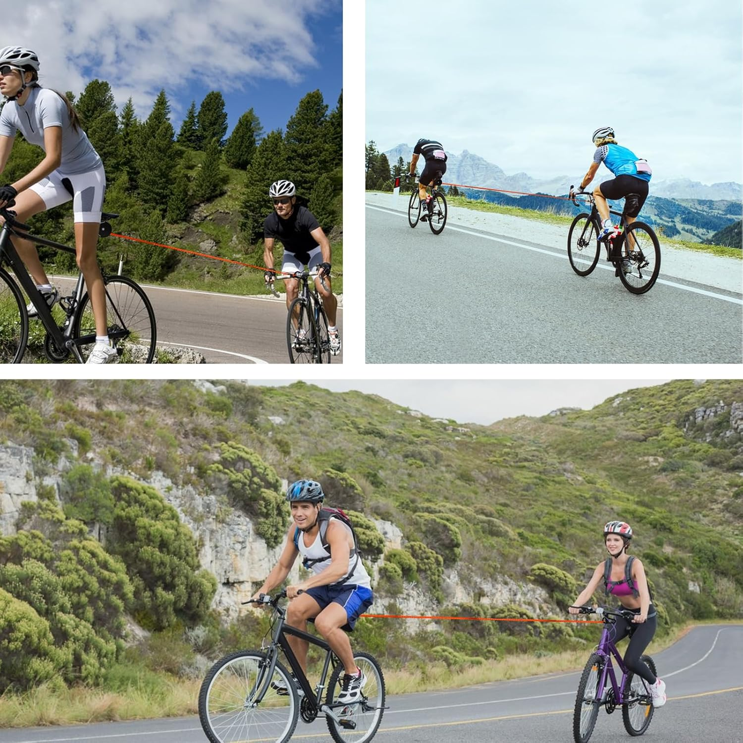 Update Children'S Bicycle Tow Rope 2.5 M Retractable Parents Child Bicycle Tow Rope Pull System Load Capacity 550 Lb Mountain Bike and Cycling Stretch Pull Strap Patent Design image number 4