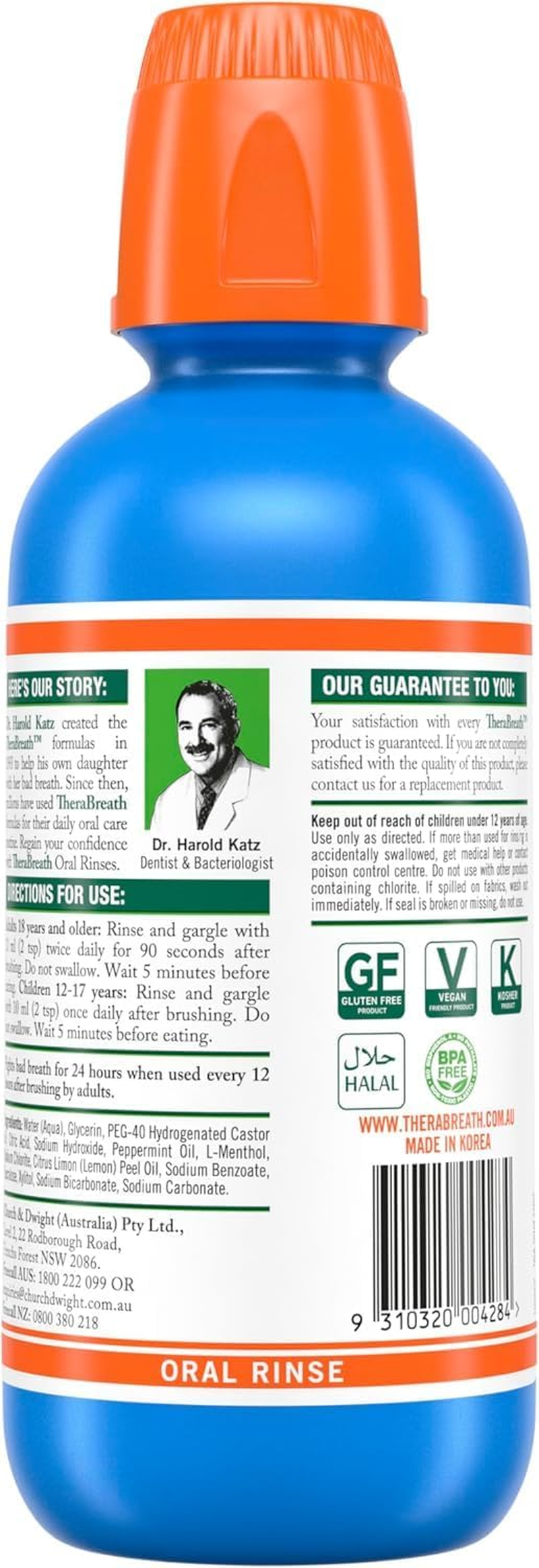 Therabreath Fresh Breath Mouth Wash Bundle - 1X Invigorating Icy Mint Oral Rinse, 473Ml & 1X Mild Mint Oral Rinse, 473Ml - Professional-Grade Oral Care - Long-Lasting Fresh Breath image number 2