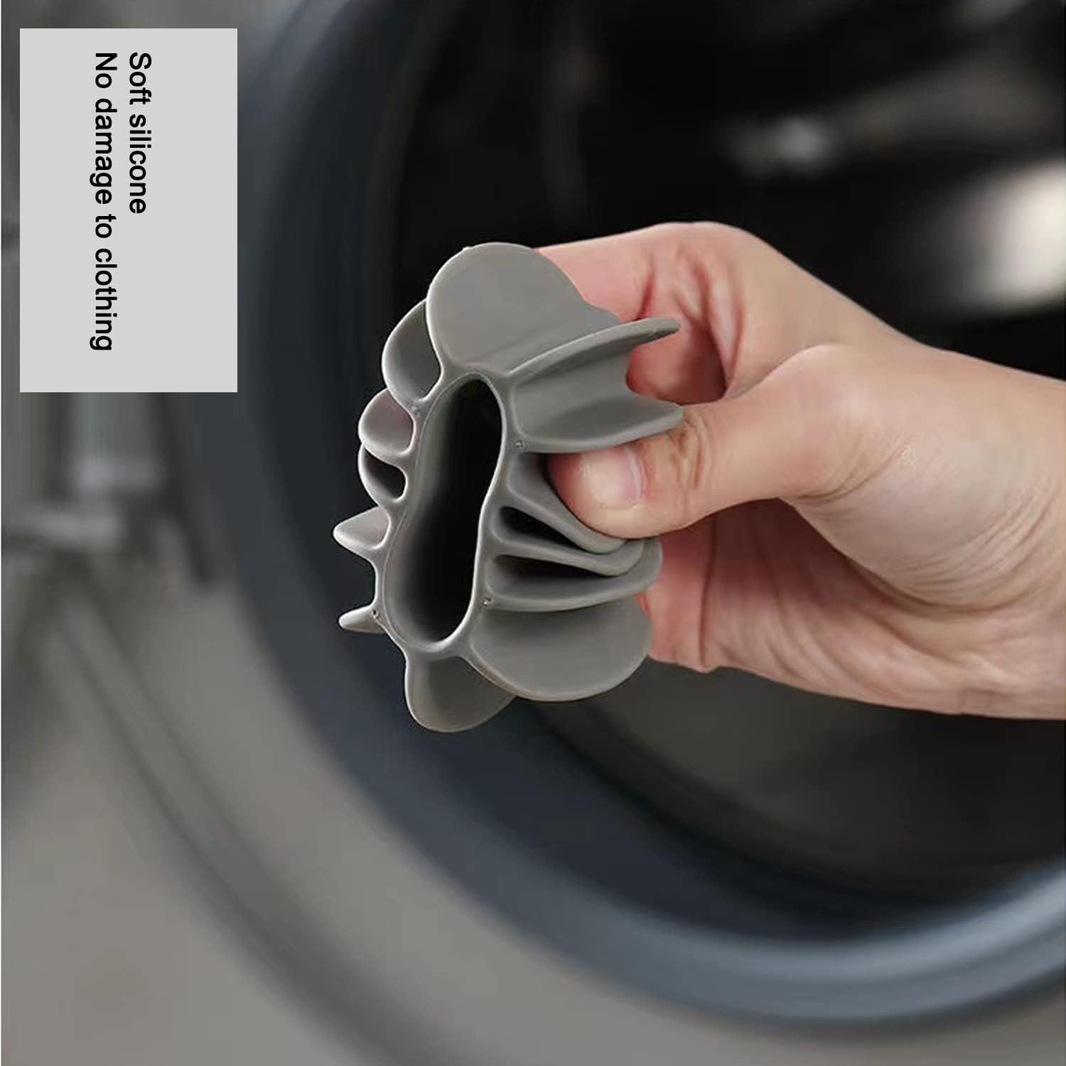 10Pcs Reusable Anti-Winding Washing Machine Ball, Dryer Balls Laundry for Anti-Winding Clothes & Deep Cleaning, Anti-Winding Tidy Clothes Laundry Balls for Washing Machine (4 * 6Cm, Gray+White) image number 6