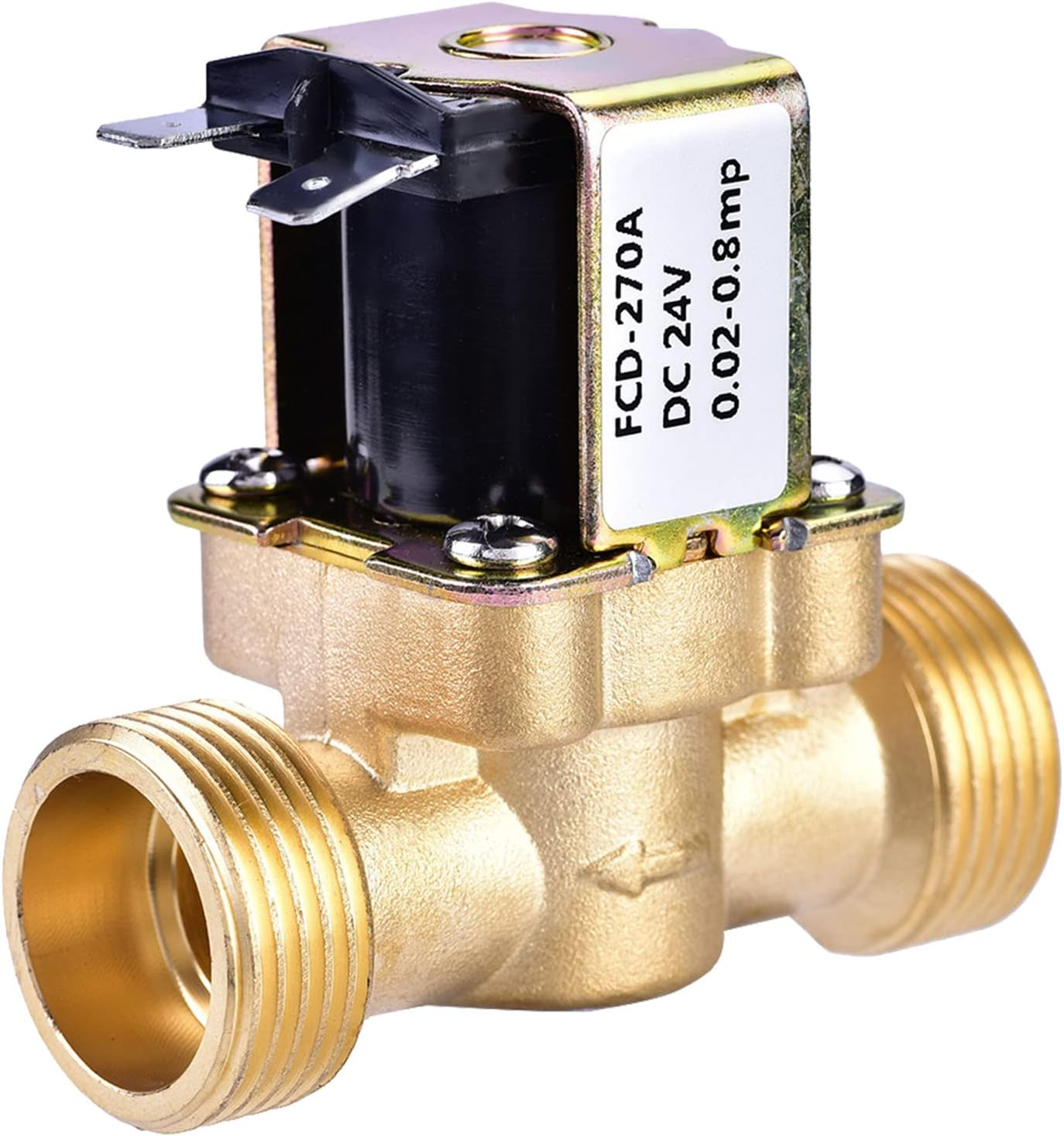 3/4 Brass Electric Solenoid Valve, DC 24V Normally Closed Water Inlet Switch Quick Connect Water Solenoid Valve Electric Solenoid Magnetic Valve for Water Control image number 4