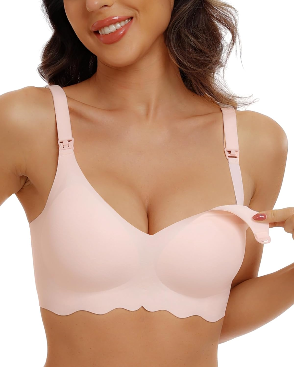 As Fairy Nursing Bras for Breastfeeding Wireless Seamless Maternity Bra Ultra Comfort Pregnancy Sleep Bralette for Women image number 3