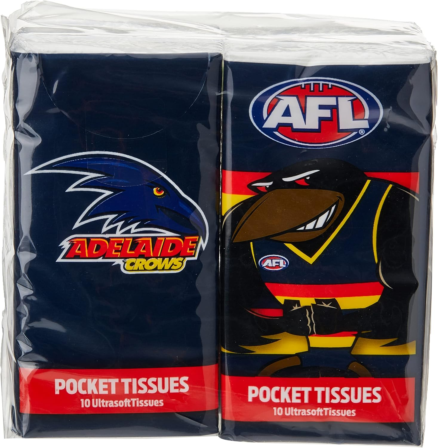 AFL Adelaide Mascot Pocket Tissues (Pack of 4) image number 1