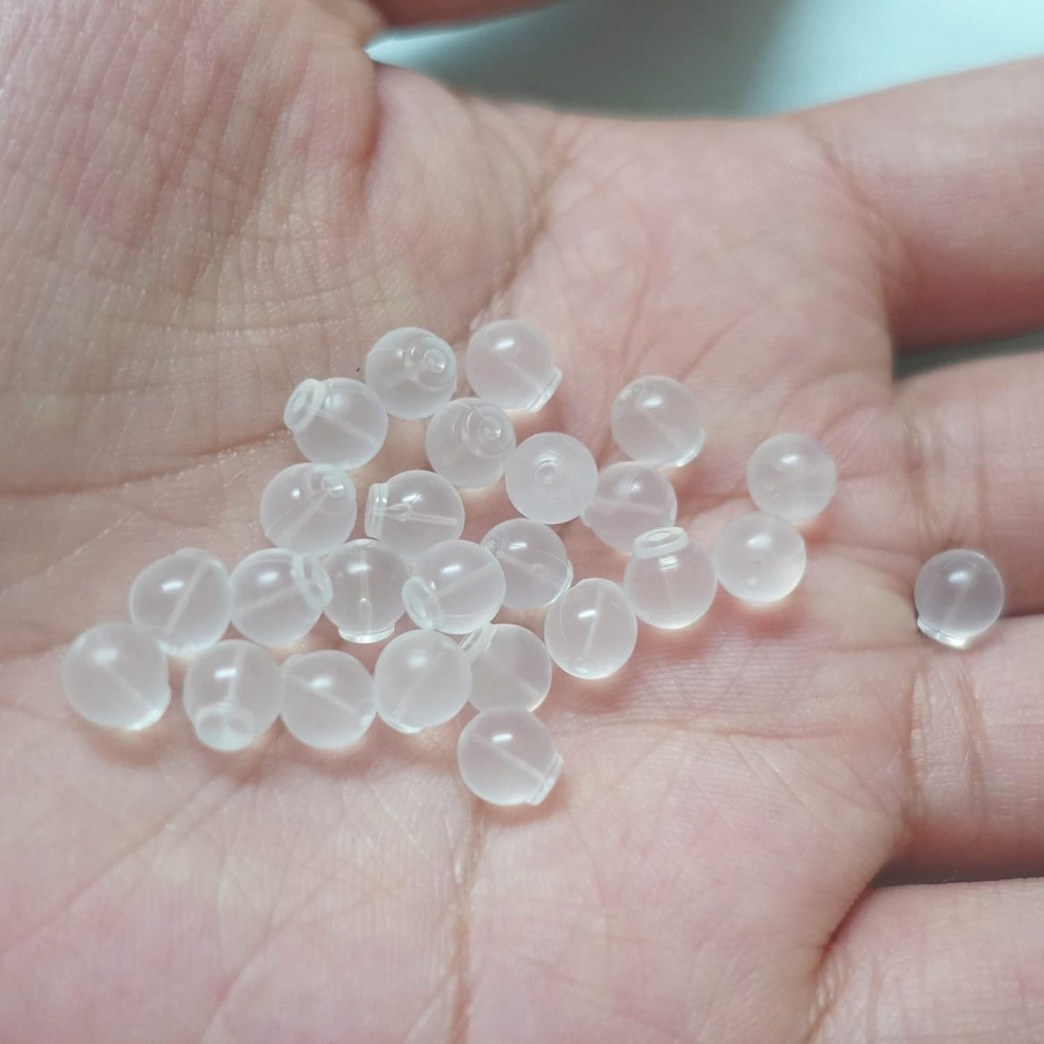 102Pcs Comfort Impenetrable Soft Safety Backs TPE Medical Grade Material (Same as Pacifier'S) Fit with All Types of Earrings - Amber image number 6