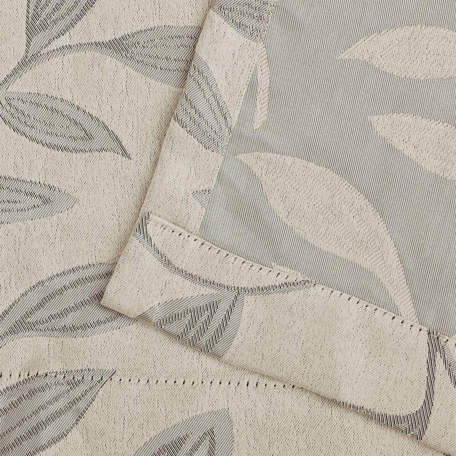 SUPERIOR Leaves Blackout Curtain Set of 2, Thermal Insulated Panel Pair with Grommet Top Header, Beautiful Leaf Jacquard Room Darkening Drapes, Available in 4 Lengths - Ivory, 52&rdquo;X108&rdquo; Each image number 4