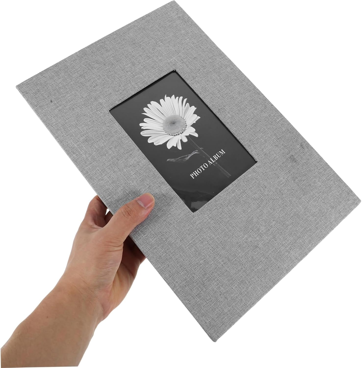 Linen Cover Photo Album Book for Family Memories User Friendly Insert Pockets Elegant Design for Weddings Anniversaries Moments Rustic Scrapbook Album for Photos image number 4