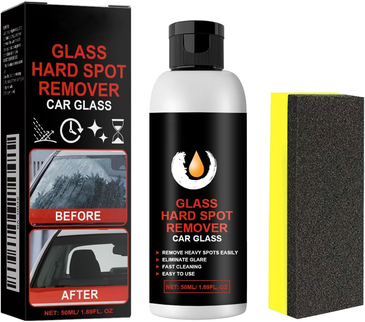 Oil Film Remover Windshield Oil Film Remover, Glass Cleaning Wipe Board, Can Improve the Clarity and Visibility of Glass (1.69 Oz) image number 1