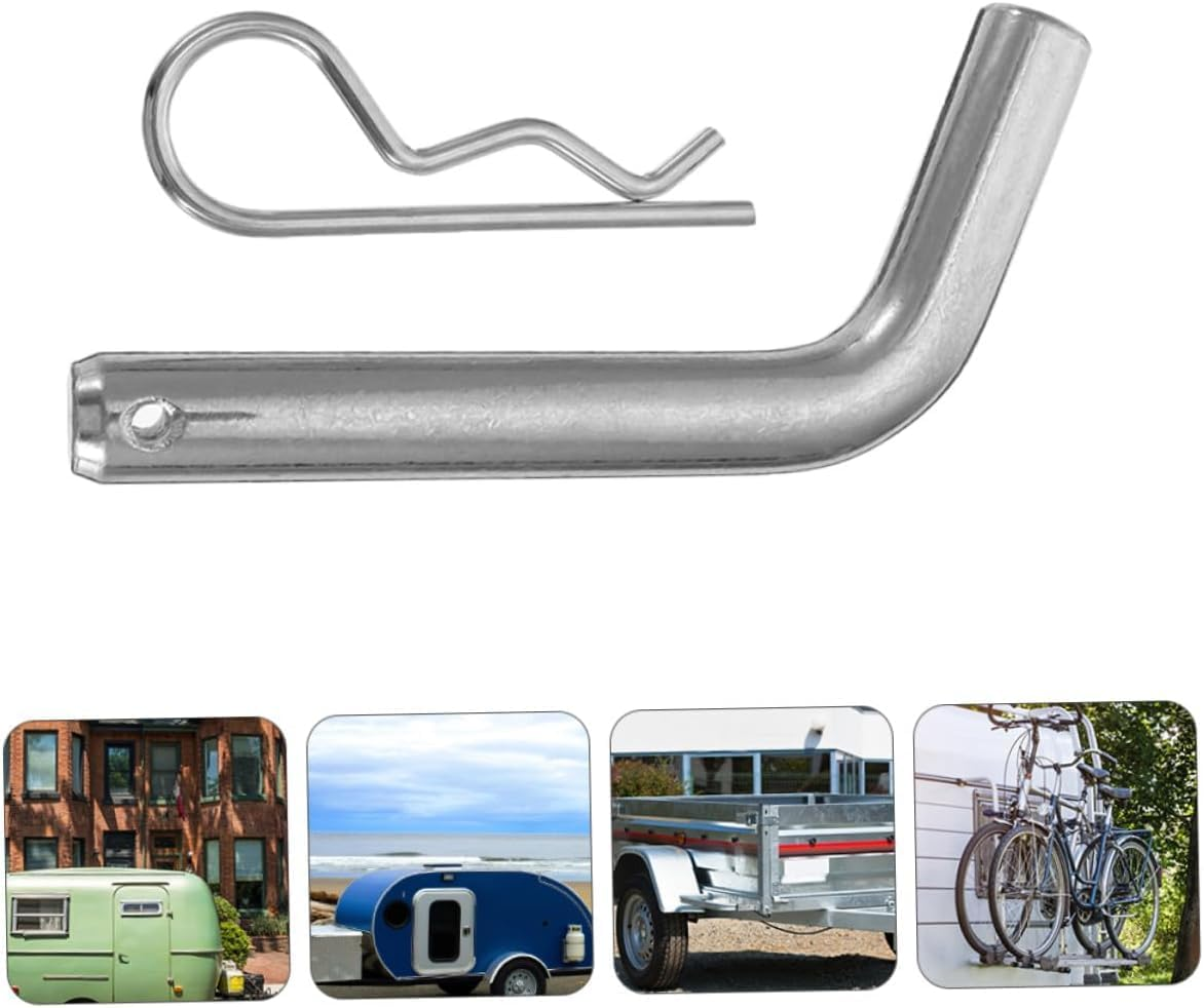 Heavy Duty Iron Hitch Pin Lock with Clip - Anti-Theft Trailer Hitch Receiver Lock, Galvanized Rust Proof, Easy Install for Trailers, Caravans, Gates, Fences, Cabinets