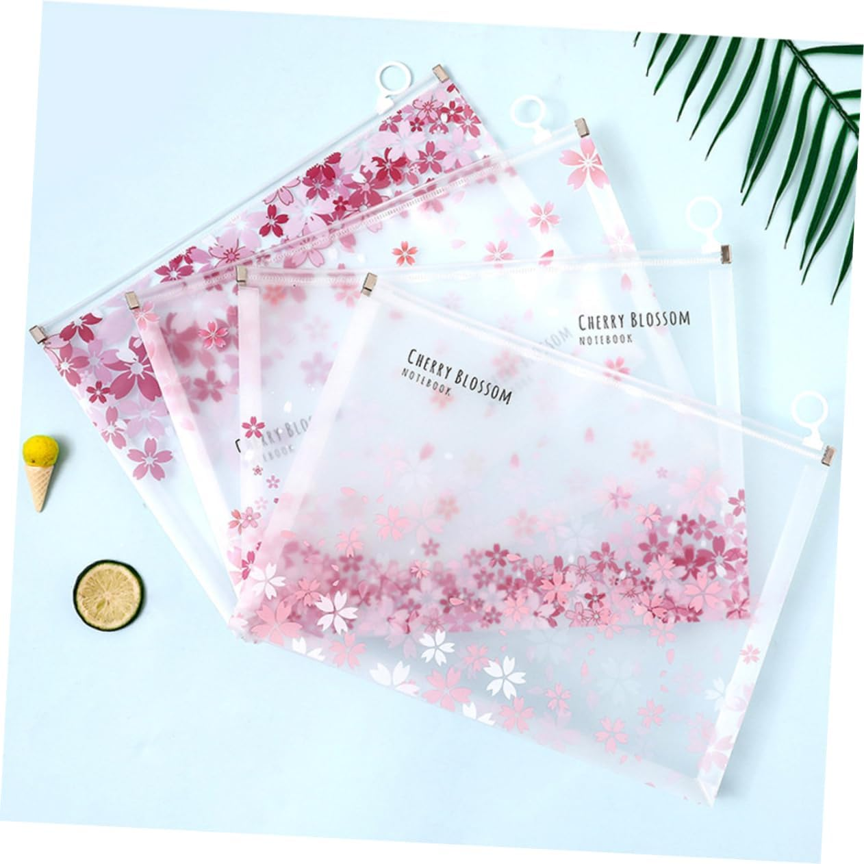 SEWACC Zip Pouch Plastic Document Bag Mesh Pencil Pouch Pencil Plastic Wallet image number 1