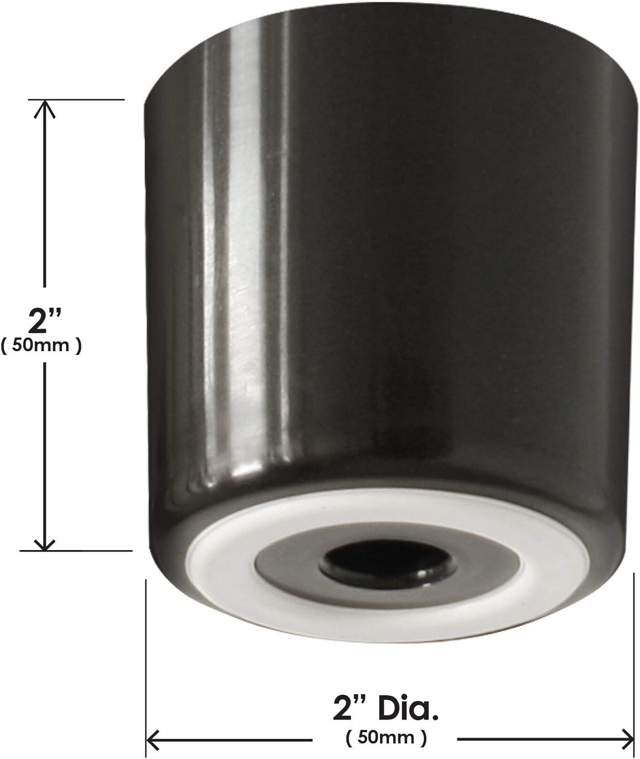 Slipstick CB512 2 Inch Tall Floor Protector Furniture Legs with Non Slip Rubber Grip (Set of 4) 2" Wide X 2" Height - Black Plastic